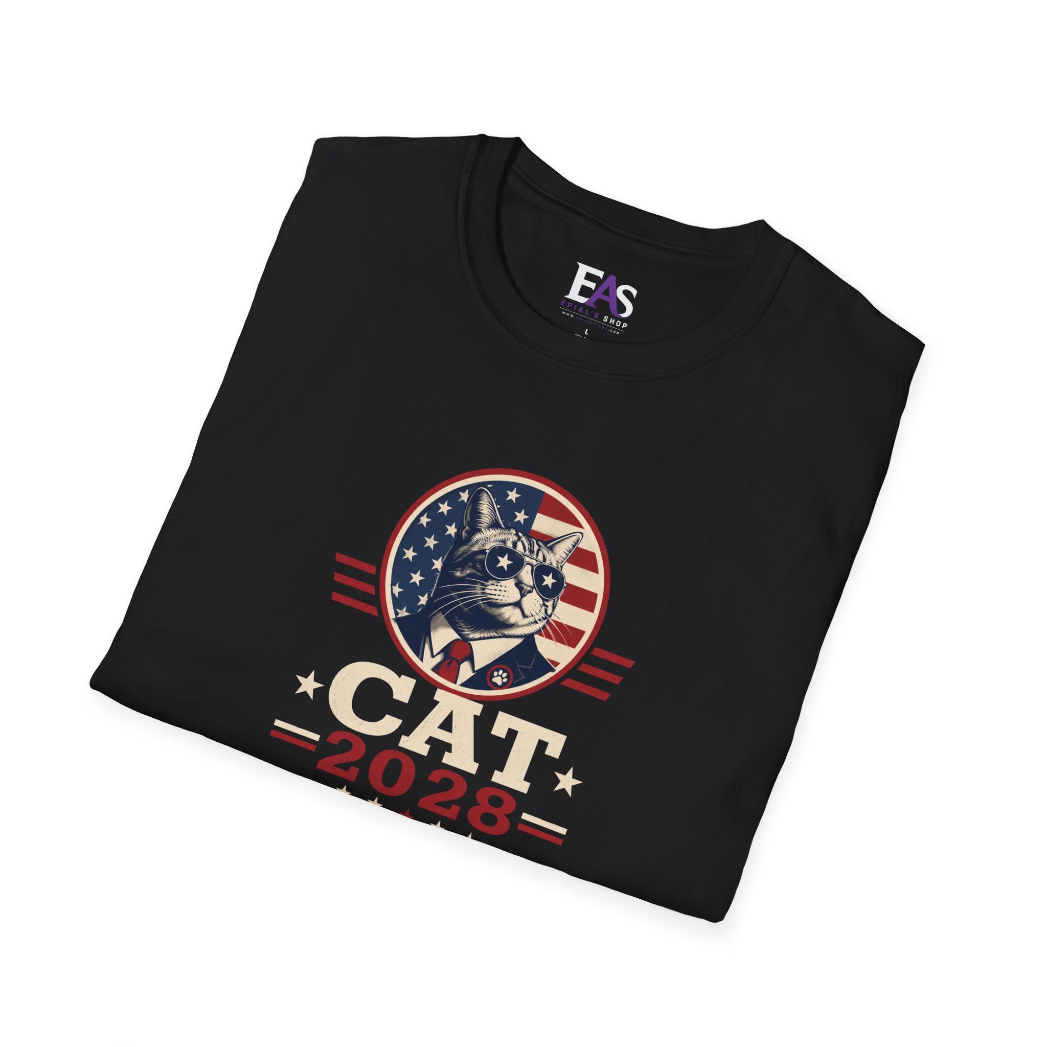 CAT 2028 T-Shirt | Because Humans Had Their Chance Funny Cat Campaign Tee