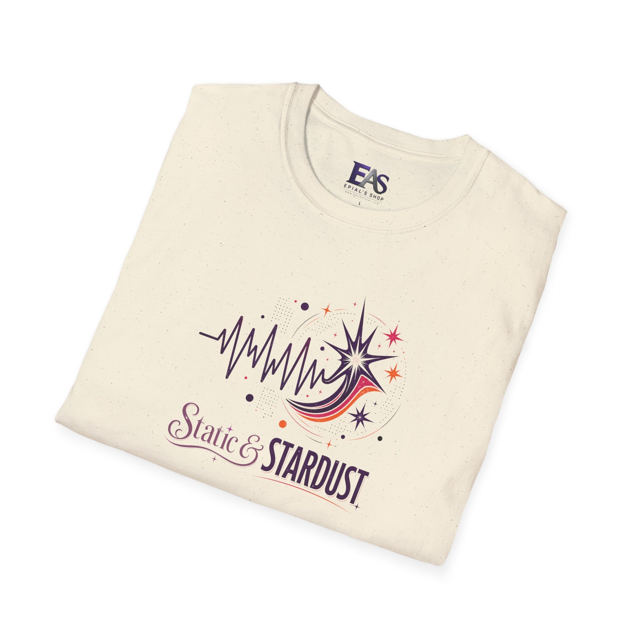 Static & Stardust Retro Epilepsy Awareness T-Shirt | Abstract Brainwave Tee