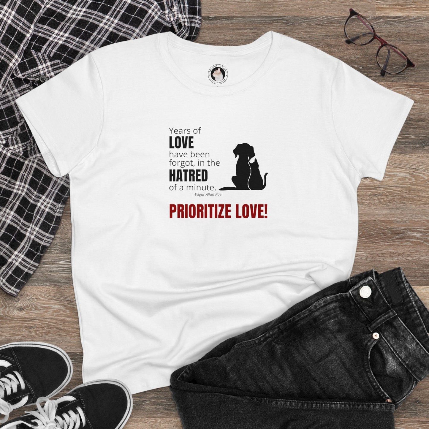 Prioritize Love Women's Midweight Cotton Tee