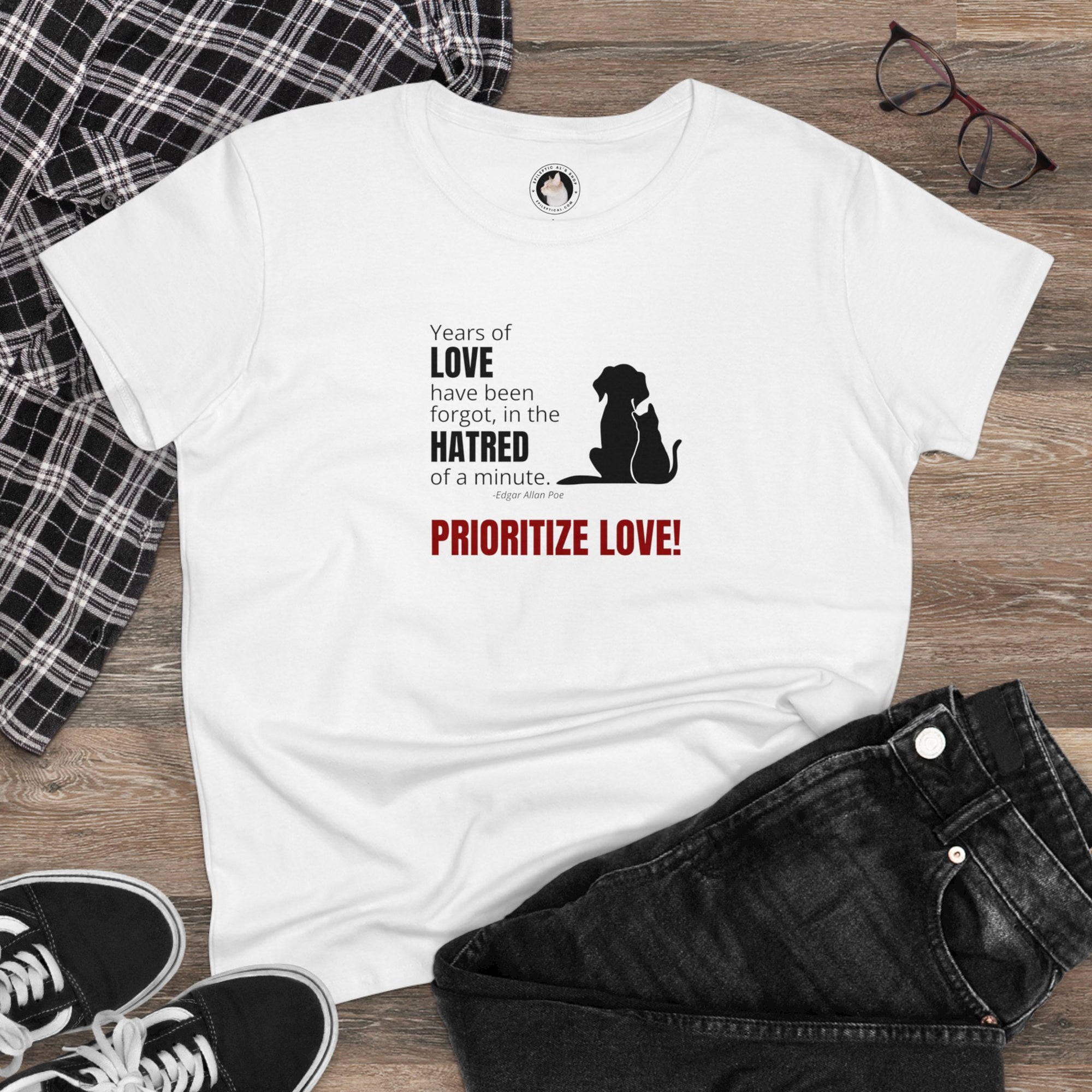 Prioritize Love Women's Midweight Cotton Tee