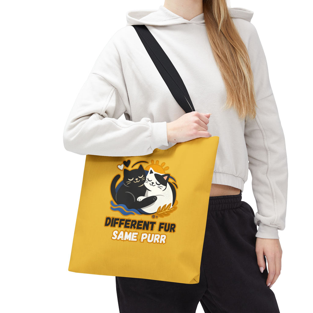 Different Fur, Same Purr Cat Tote Bag – Cozy Friendship Market Bag