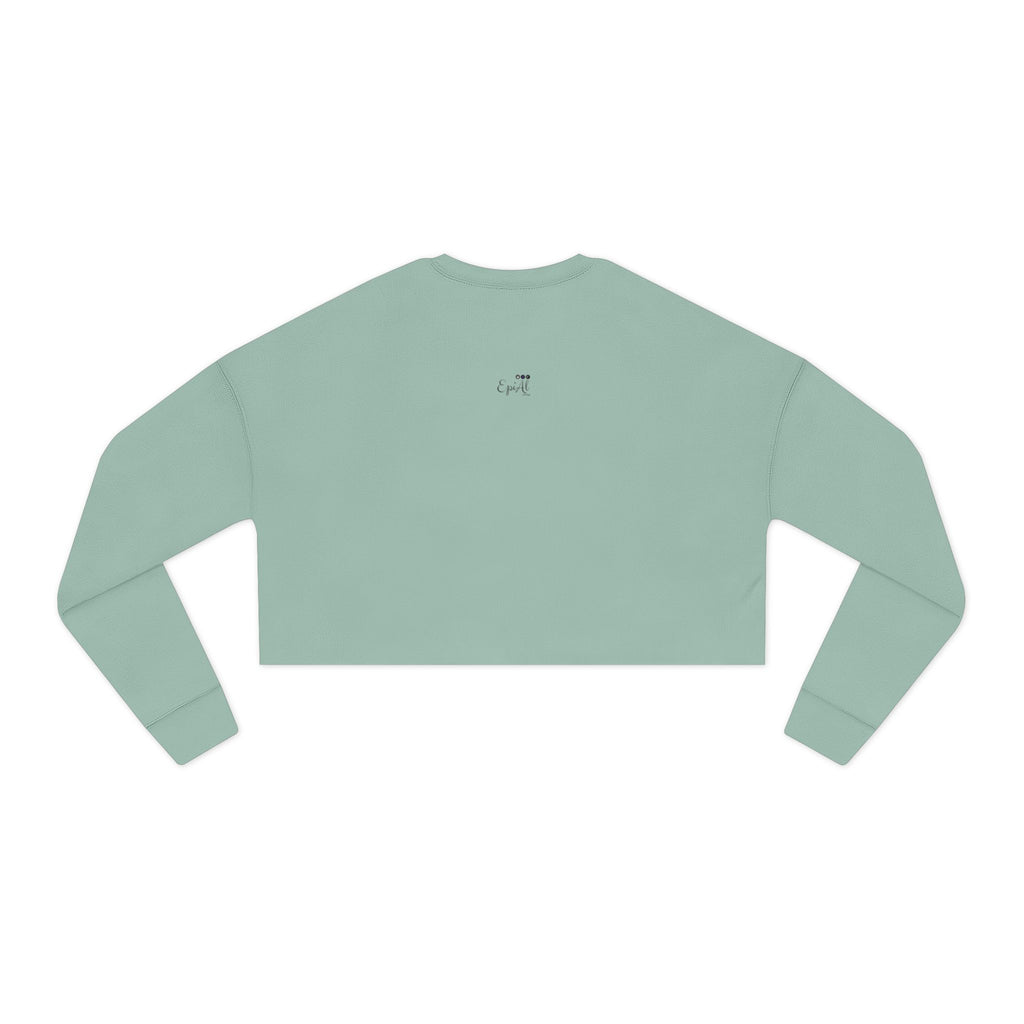 Cozy Orange Tabby Mom Cropped Sweatshirt