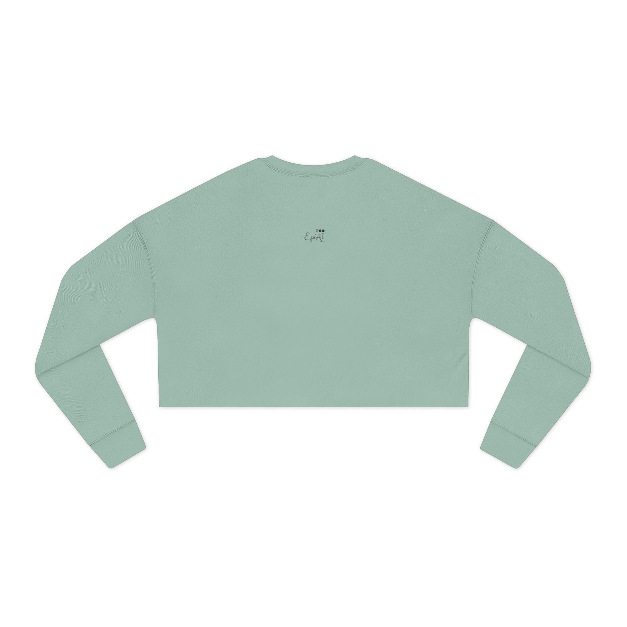Cozy Orange Tabby Mom Cropped Sweatshirt
