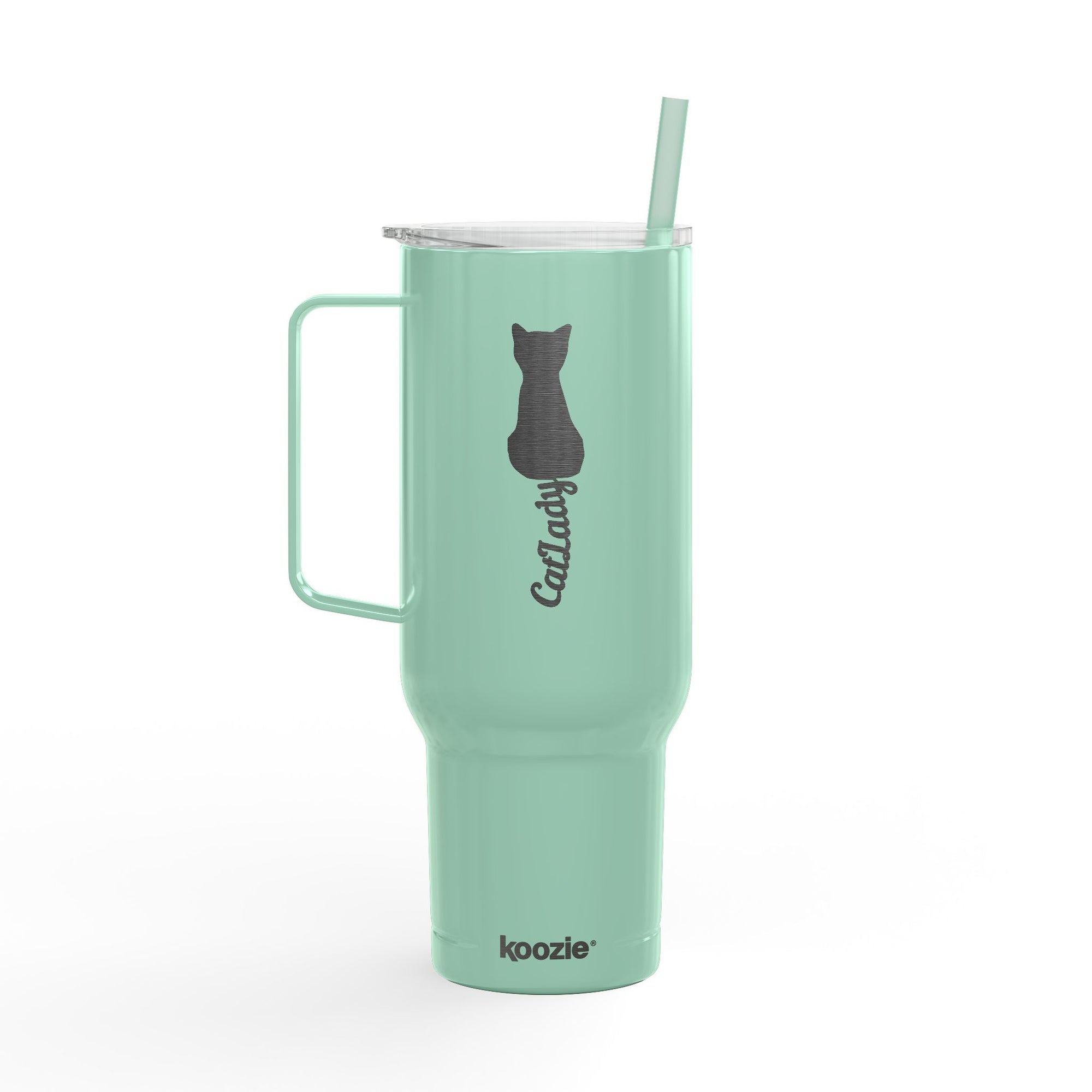 Engraved Cat Lover Insulated 40oz Travel Mug, Stylish Drinkware