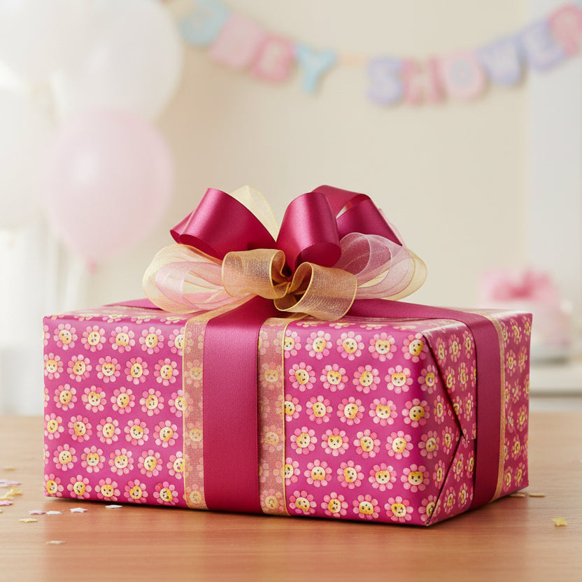 Pink Cat Blossom Gift Wrap | Cute Cat Lover Wrapping Paper