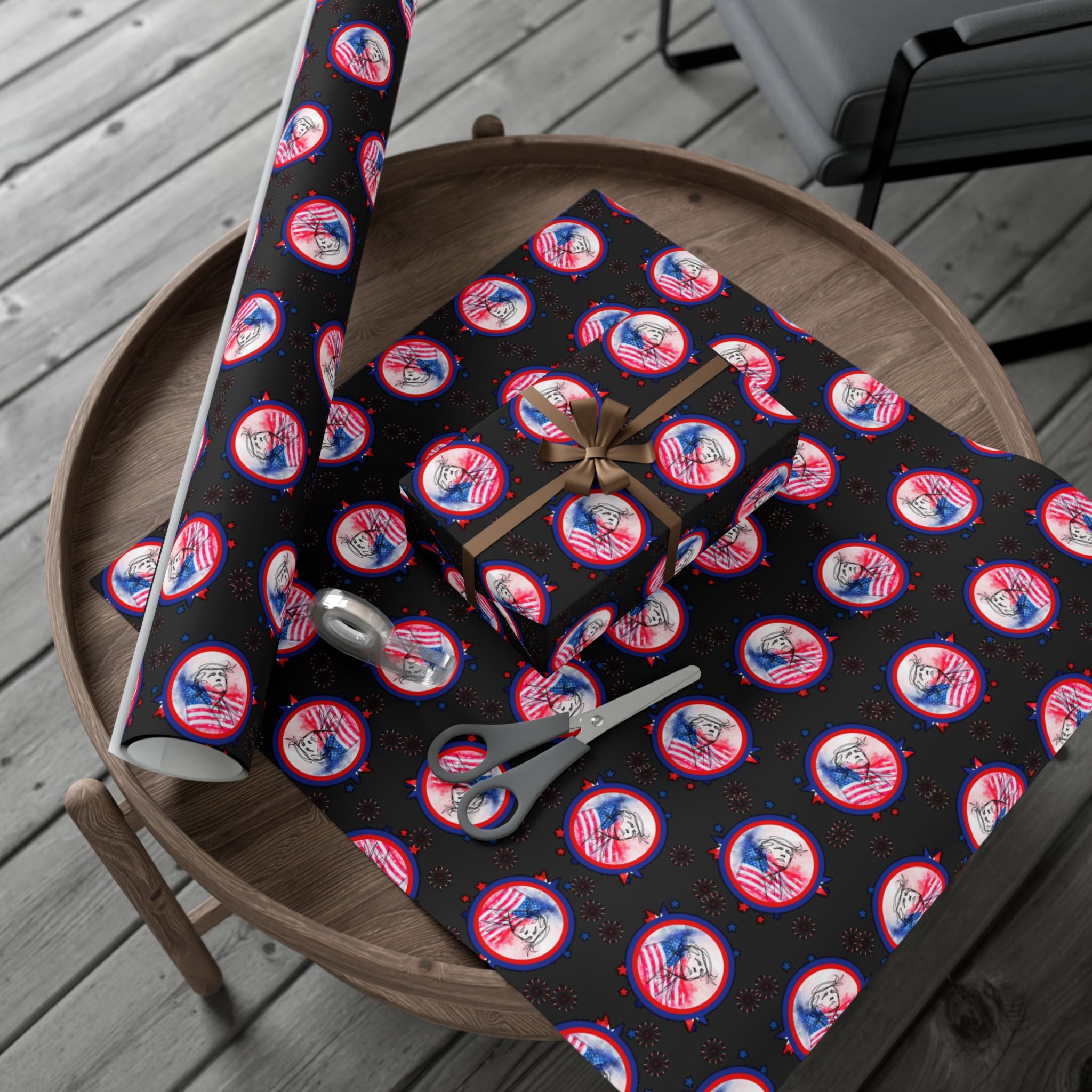 Draw Your Own Conclusions All-Occasion Gift Wrap – Patriotic Satire Wrapping Paper