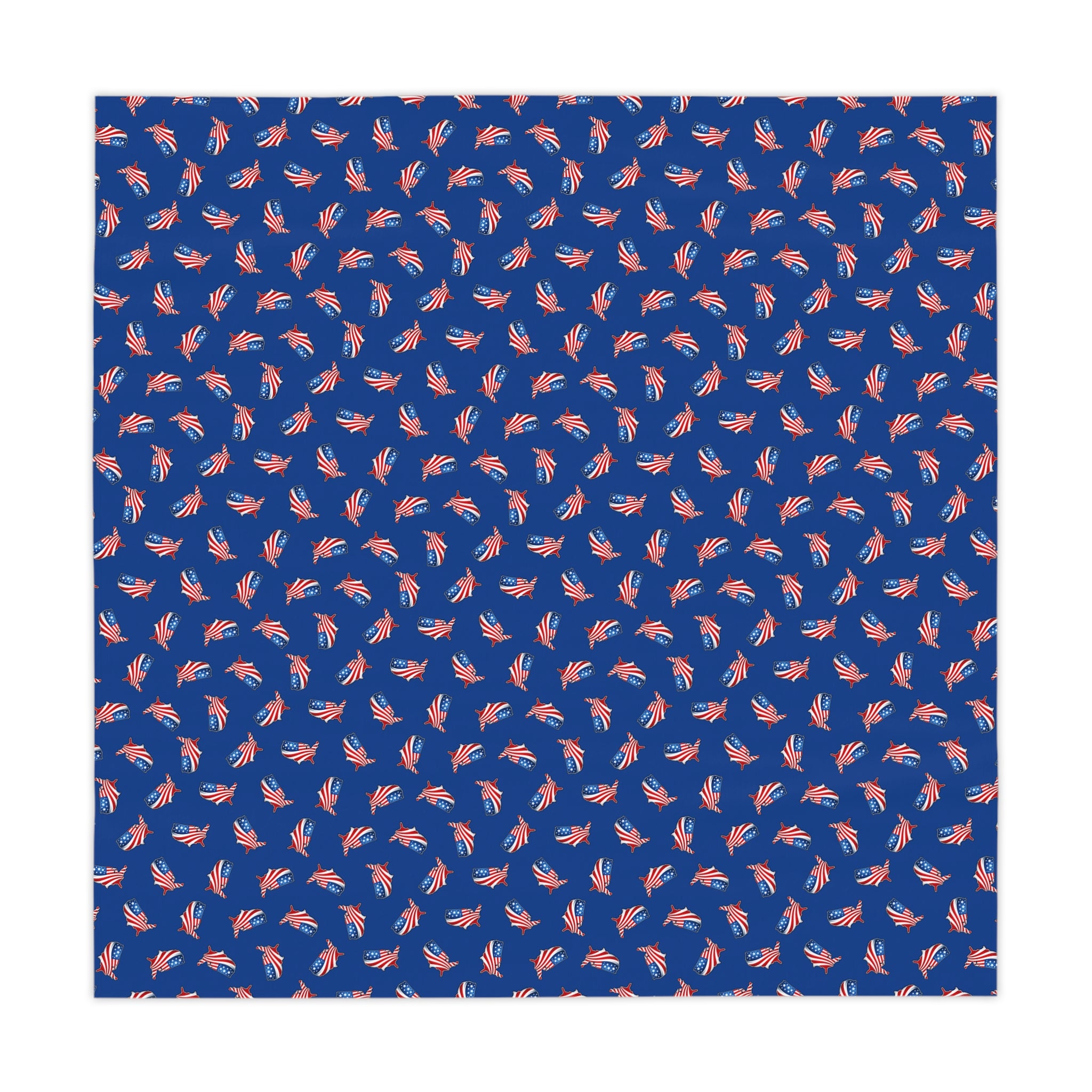 Patriotic USA Map Tablecloth – Red, White & Blue All-Over Print