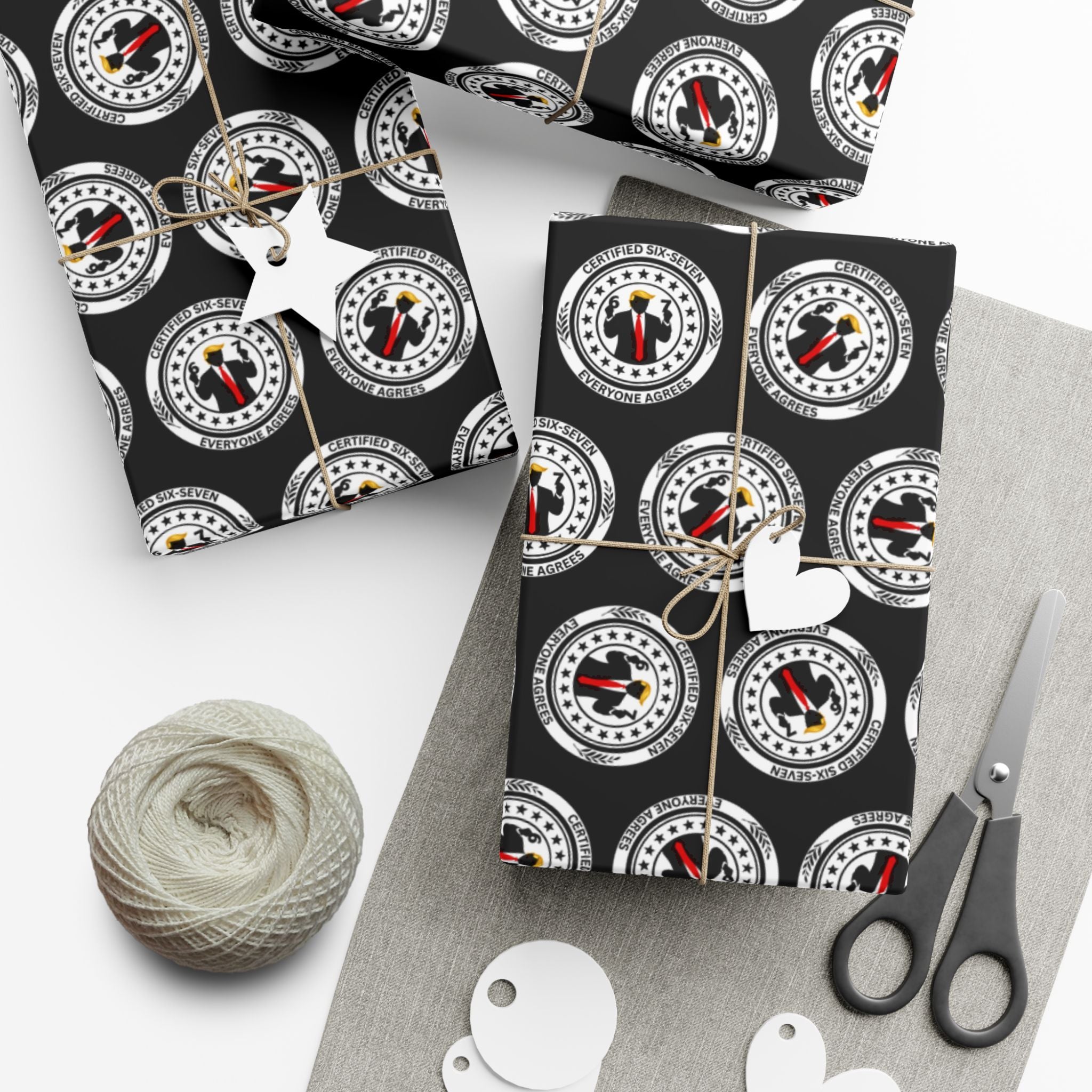 Certified Six-Seven Gift Wrap Paper (Political Parody)