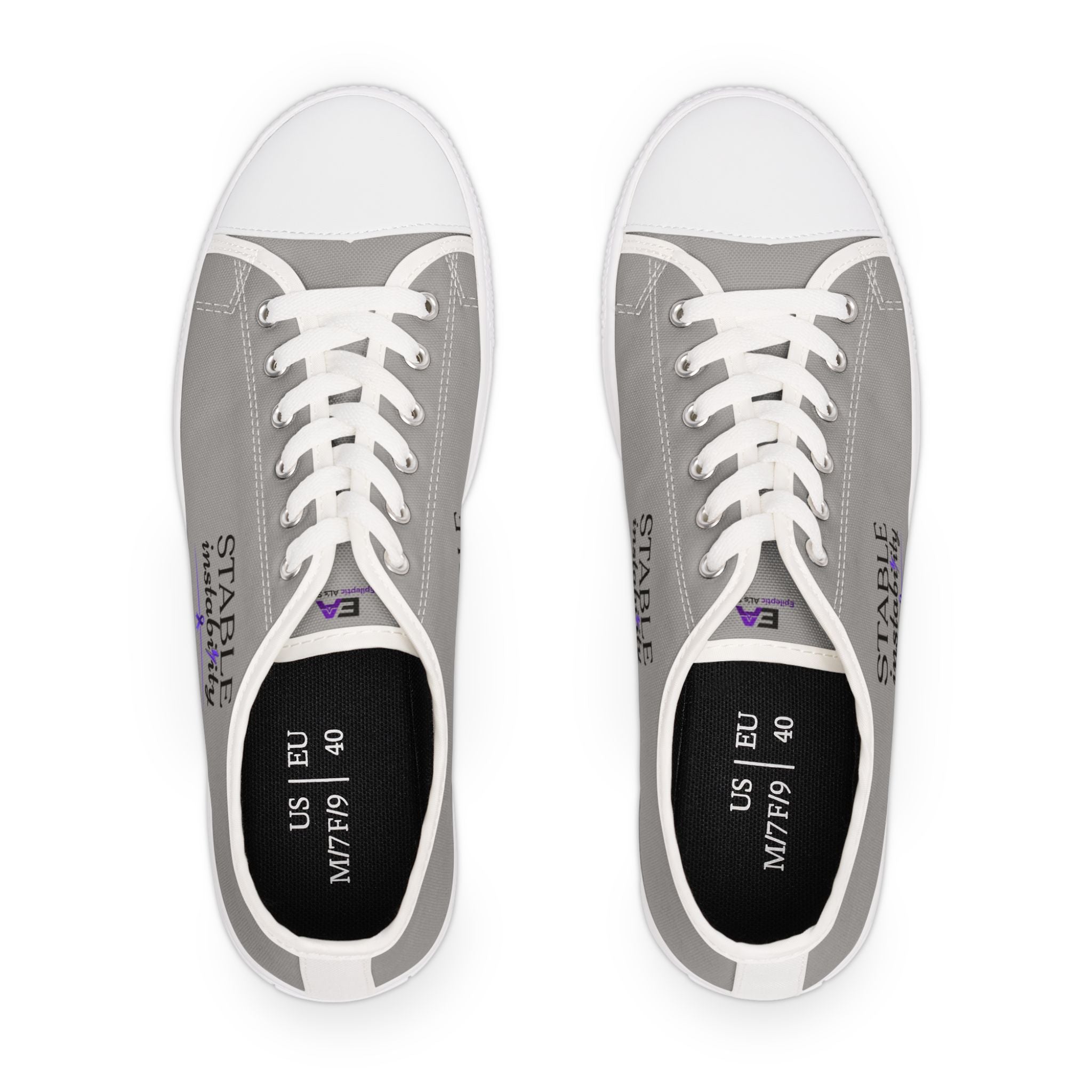 Stable Instability Canvas Sneakers – Epilepsy Awareness Low-Top Shoes