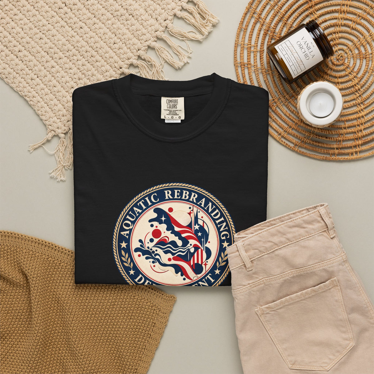 Aquatic Rebranding Department Garment-Dyed Unisex T-Shirt