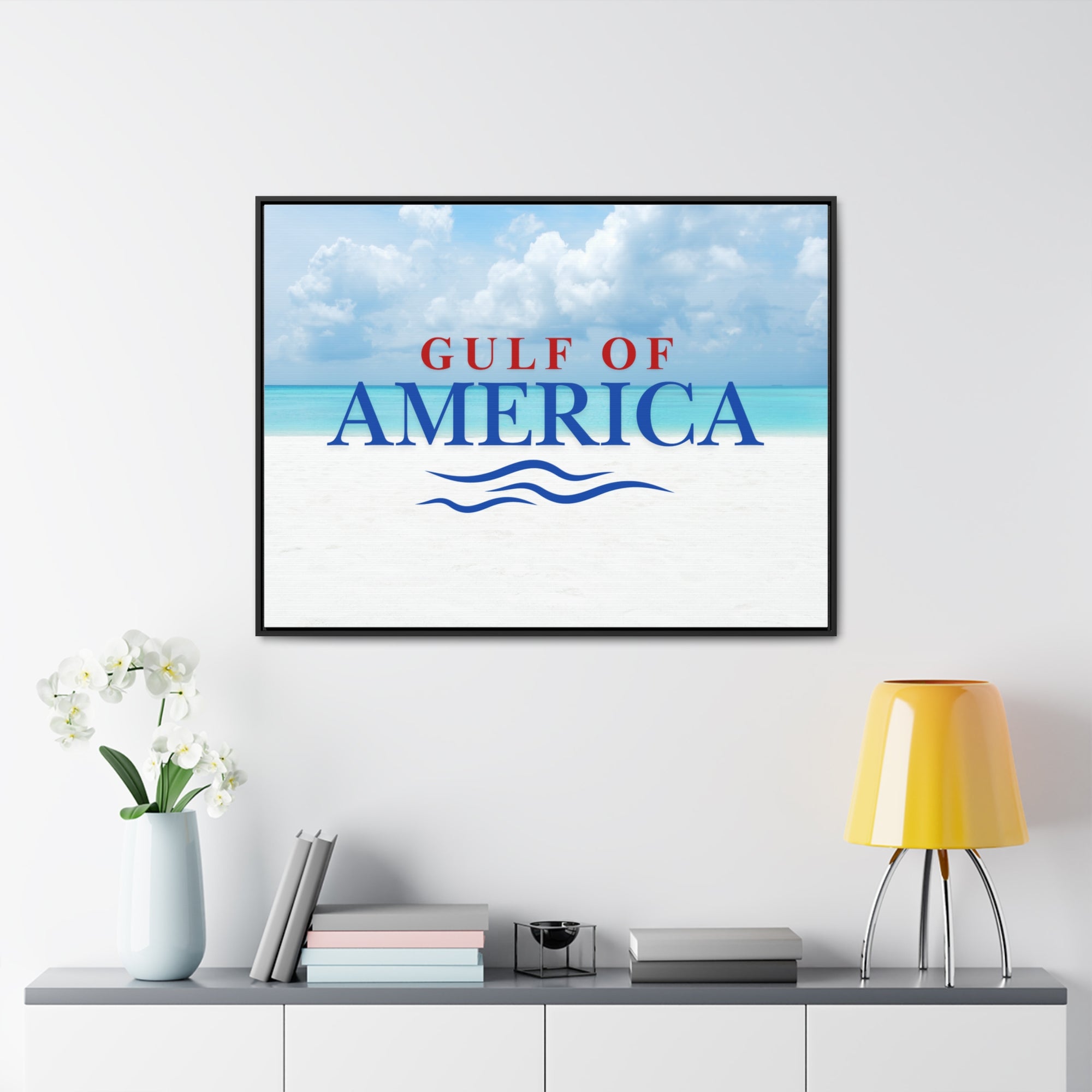 American Gulf Canvas Wrap - Coastal Wall Art for Beach Lovers