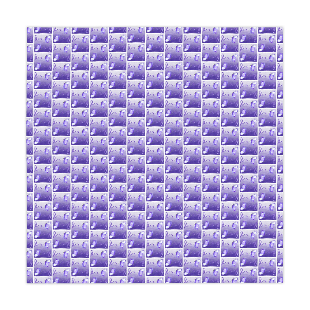 Purple Ribbon Butterfly Epilepsy Awareness Tablecloth