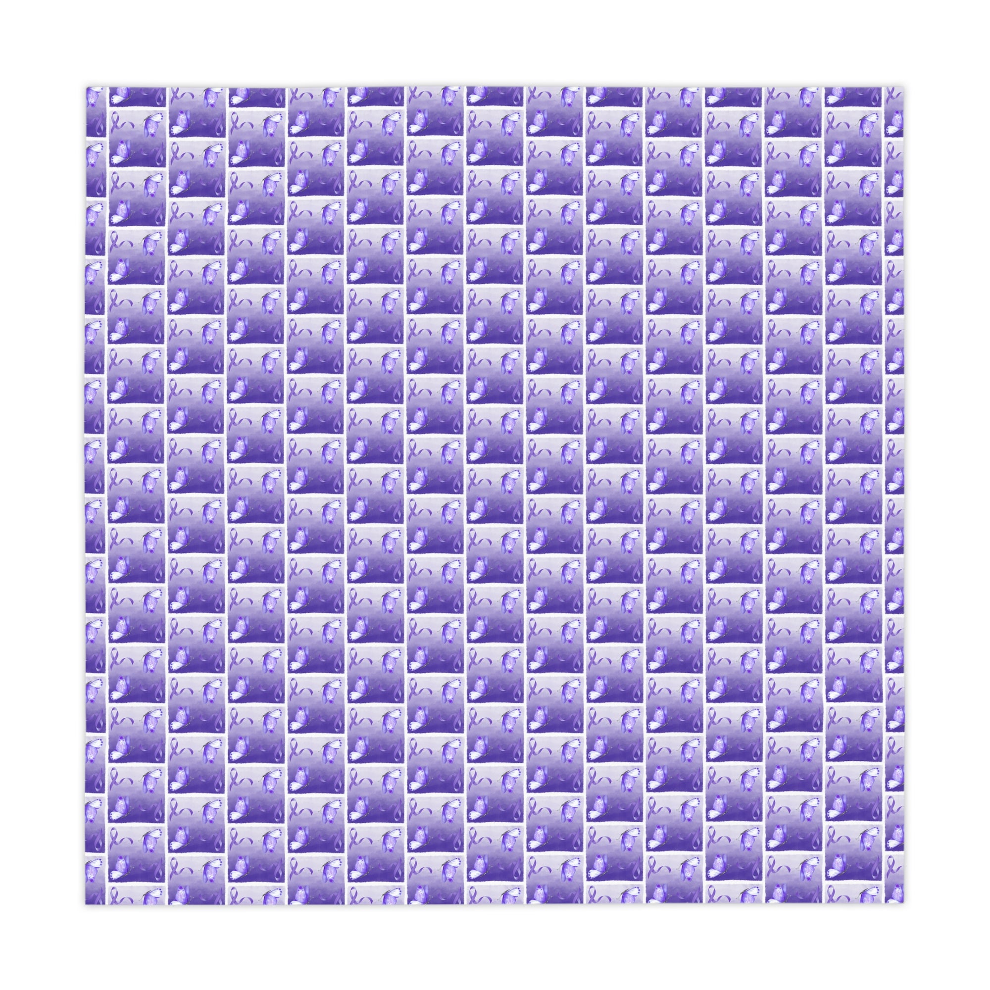 Purple Ribbon Butterfly Epilepsy Awareness Tablecloth