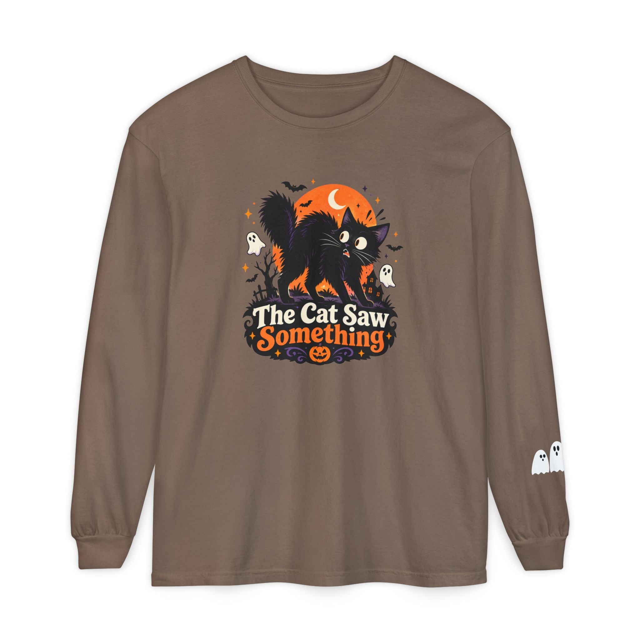 The Cat Saw Something Halloween Long Sleeve Shirt
