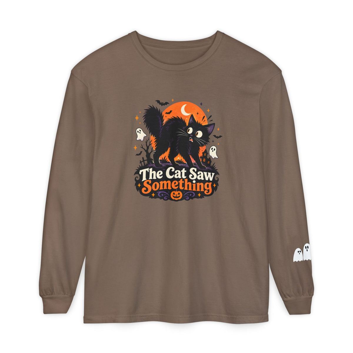The Cat Saw Something Halloween Long Sleeve Shirt