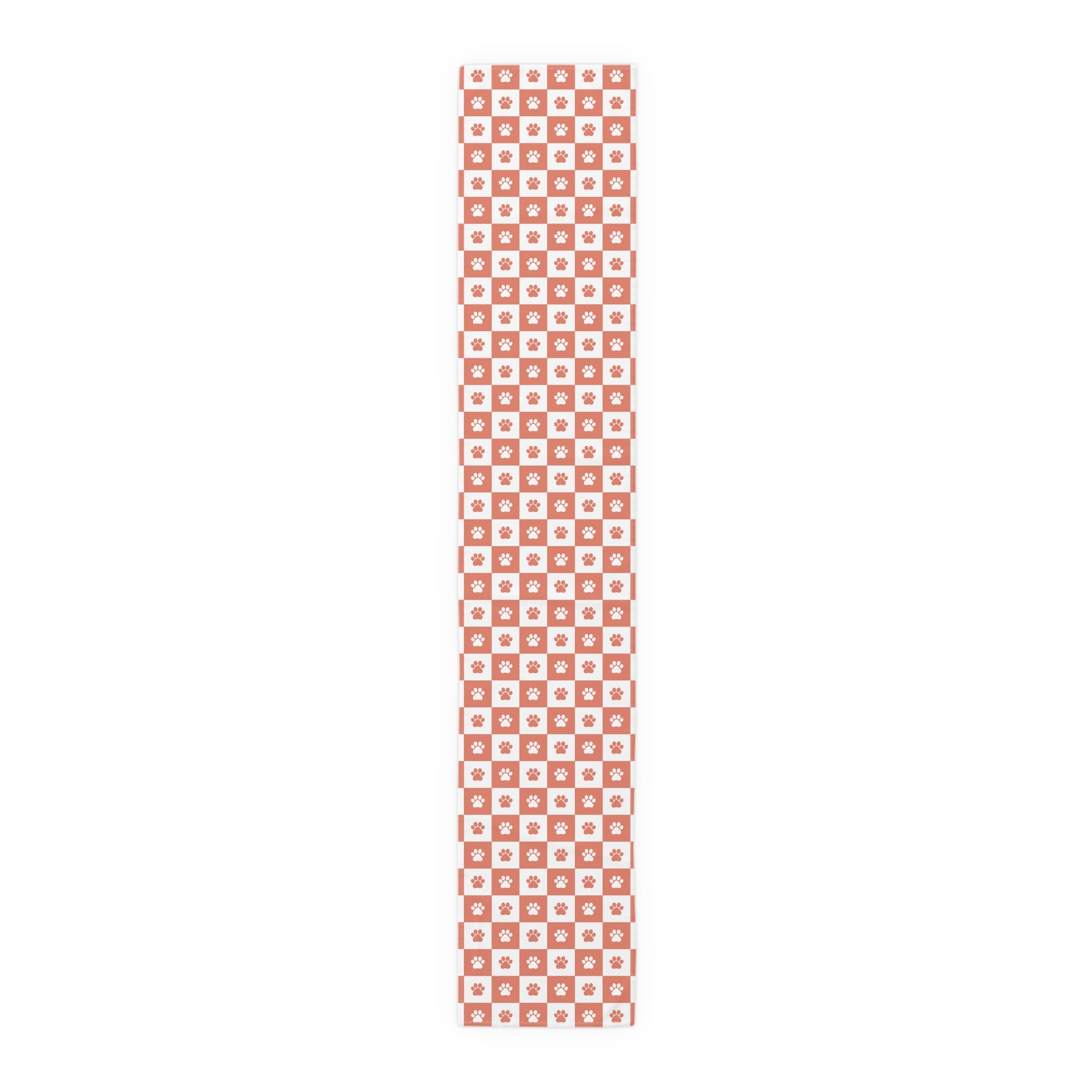 Red & White Paws Table Runner (Cotton, Poly)