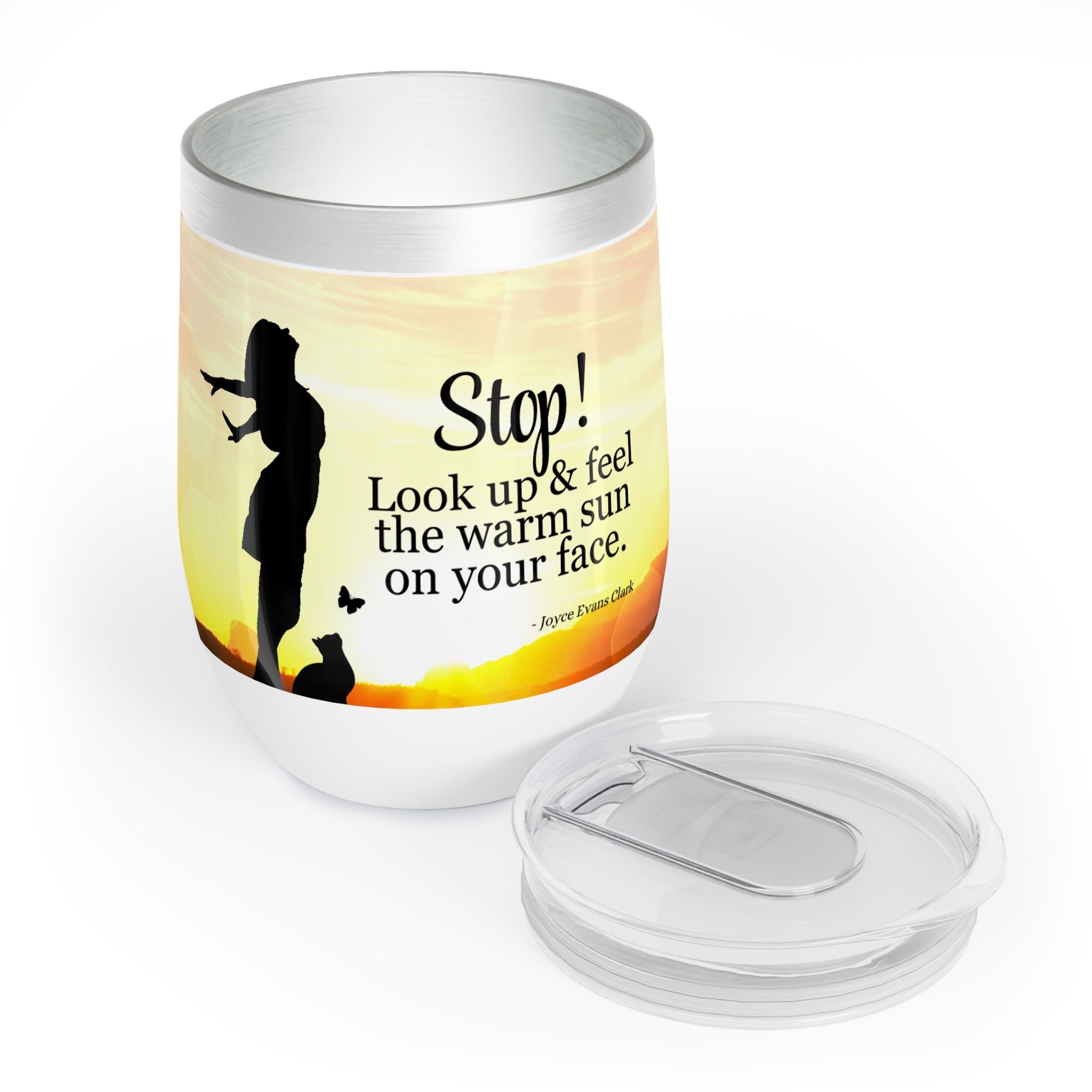 Photo depicting the ​Look Up Chill Wine Tumbler from EpiAl's Shop.