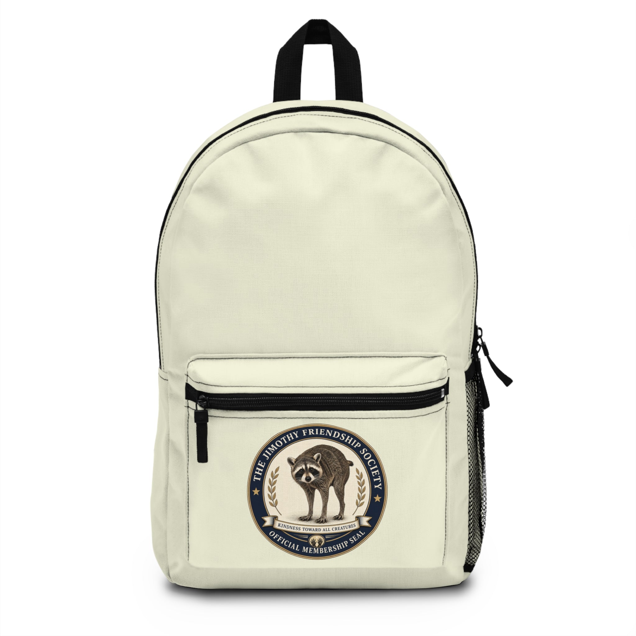 The Jimothy Friendship Society Backpack | Raccoon Badge Daypack