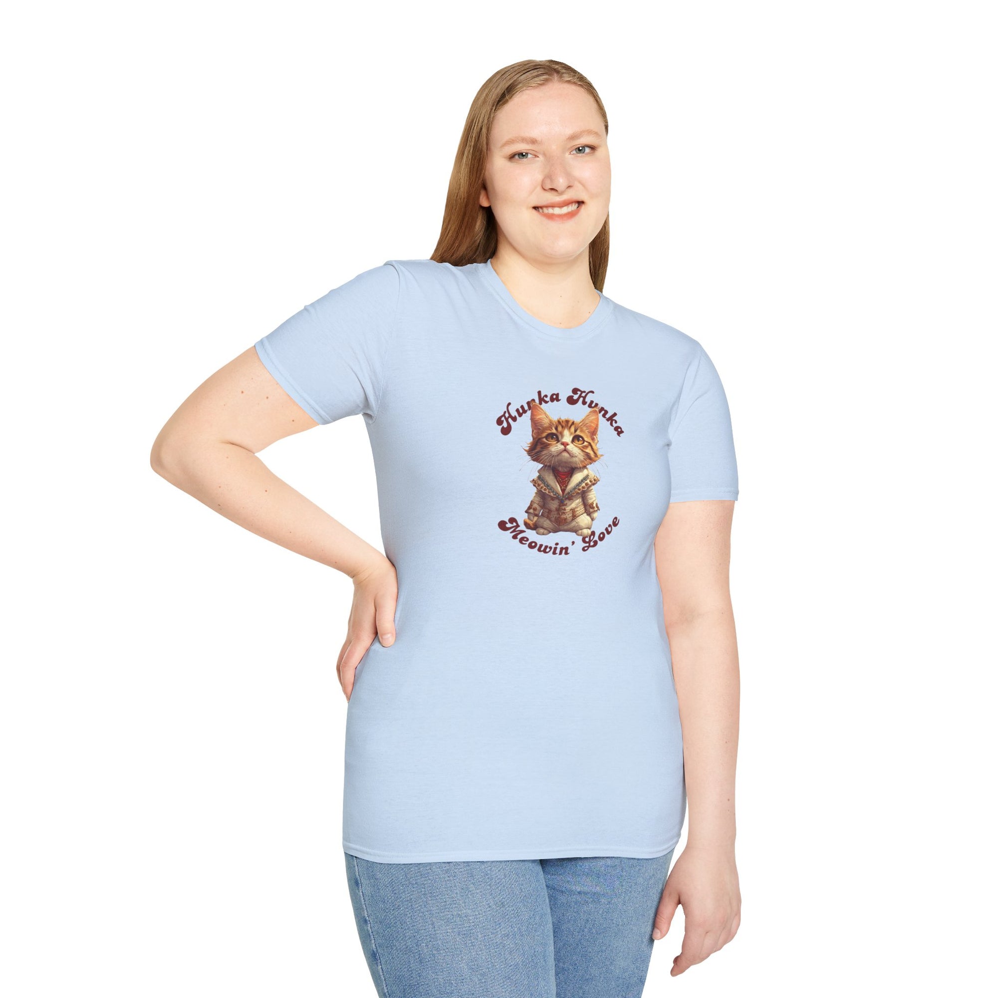 Hunka Hunka Meowin’ Love Graphic Unisex T-Shirt