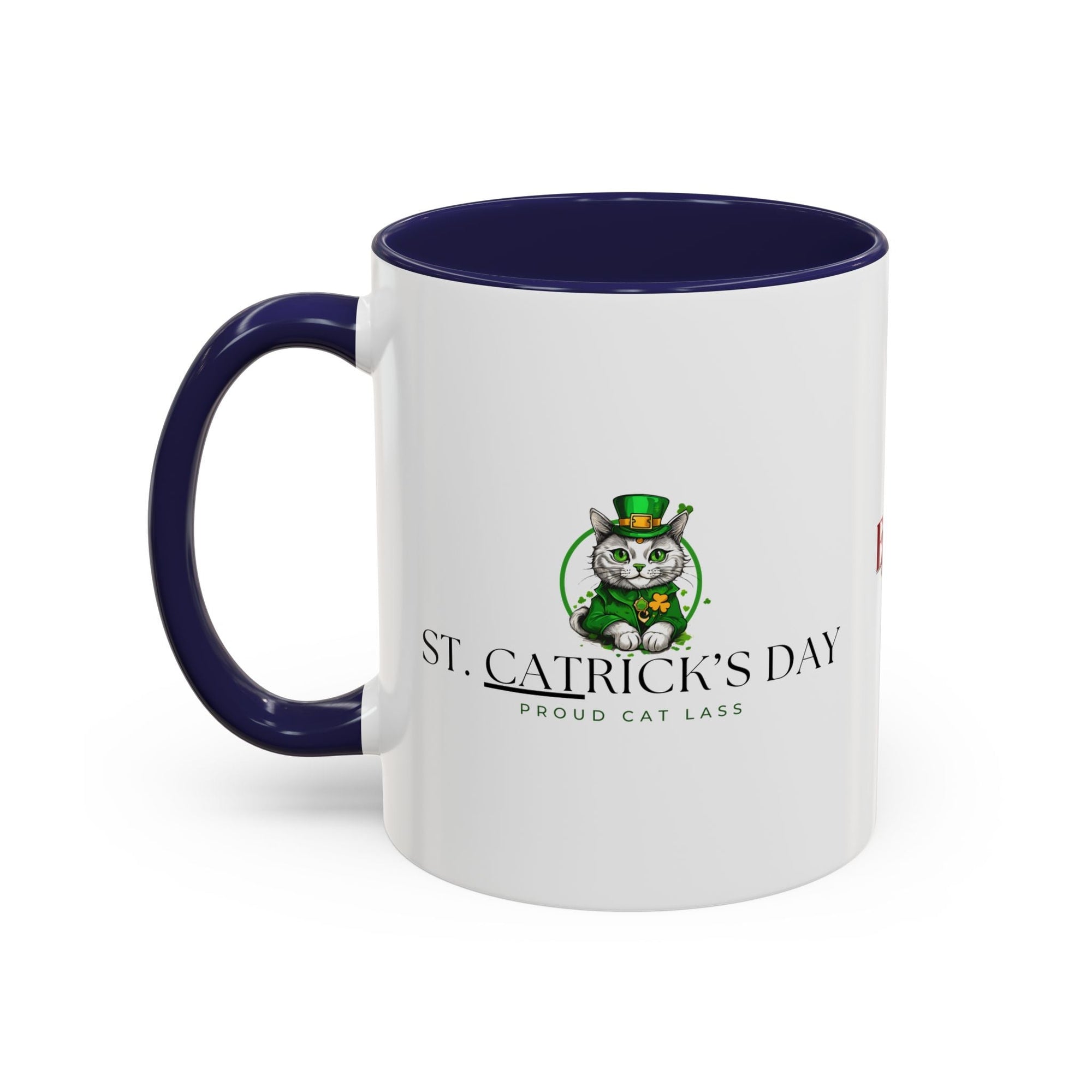 St. Patrick's Day Cat Coffee Mug - Proud Cat Lass Design Printify