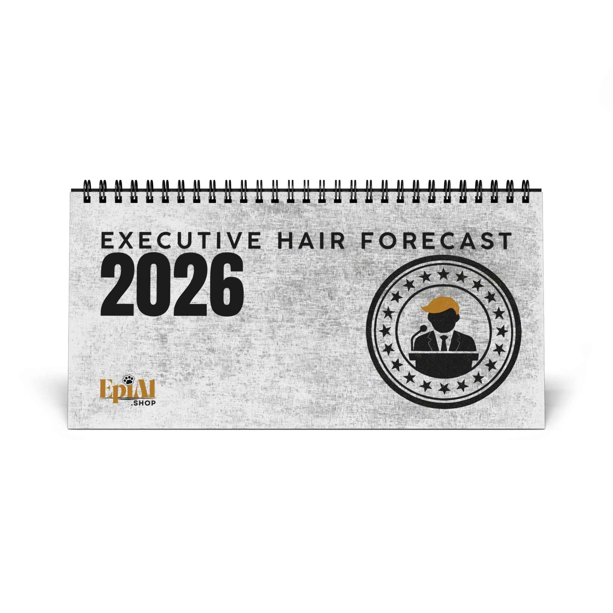 Executive Hair Forecast 2026 Desktop Calendar
