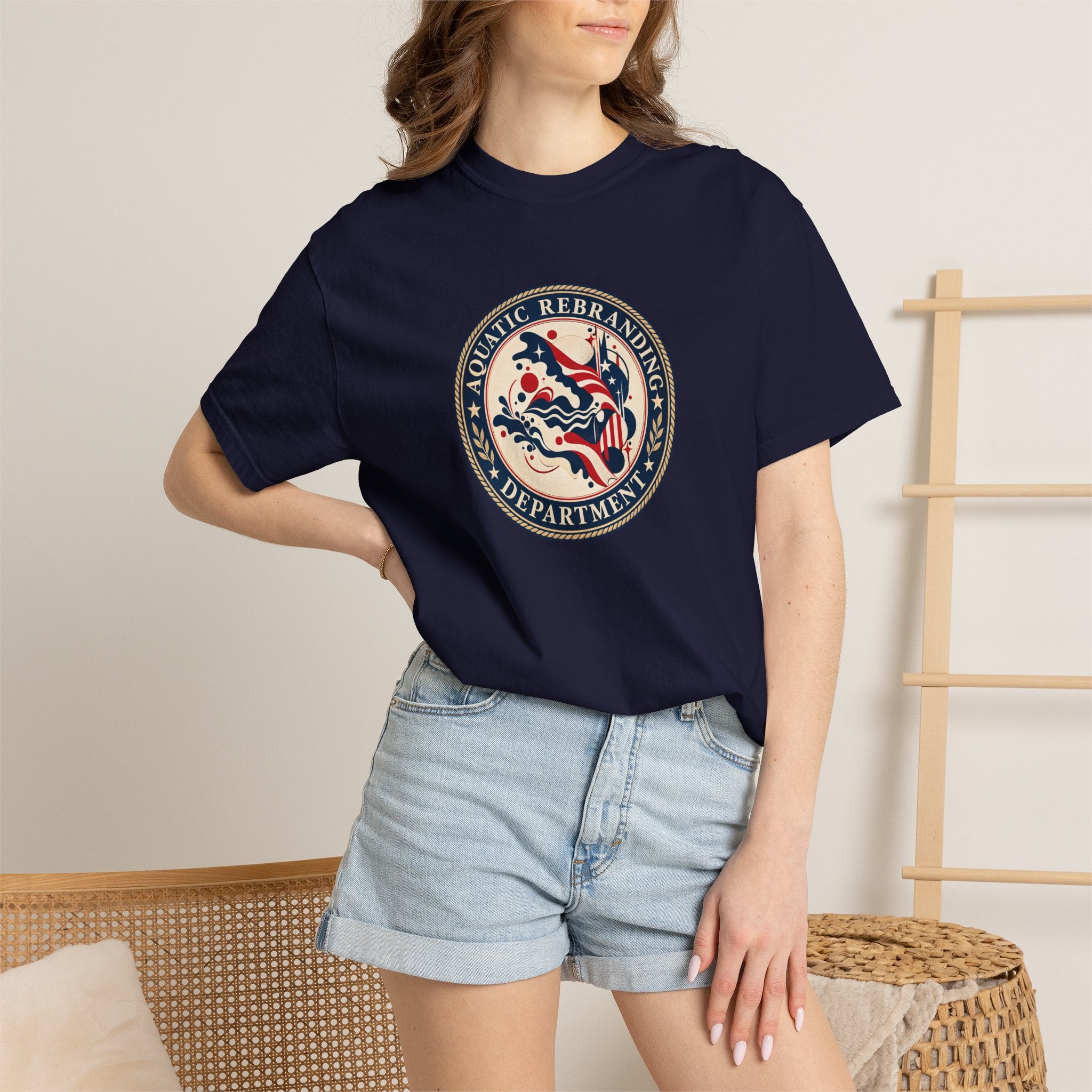 Aquatic Rebranding Department Garment-Dyed Unisex T-Shirt