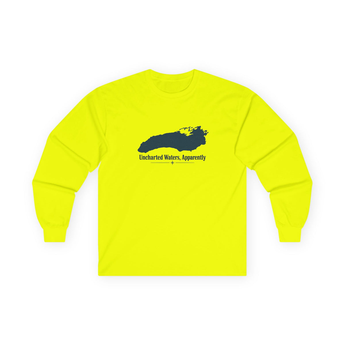 Uncharted Waters, Apparently Long Sleeve Tee | Lake Ontario Humor Shirt