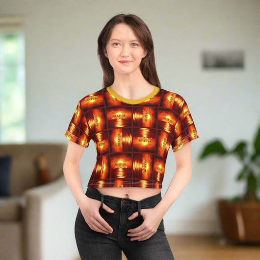 Vibrant 'Gulf of America' Graphic Crop Tee for Summer Vibes Printify