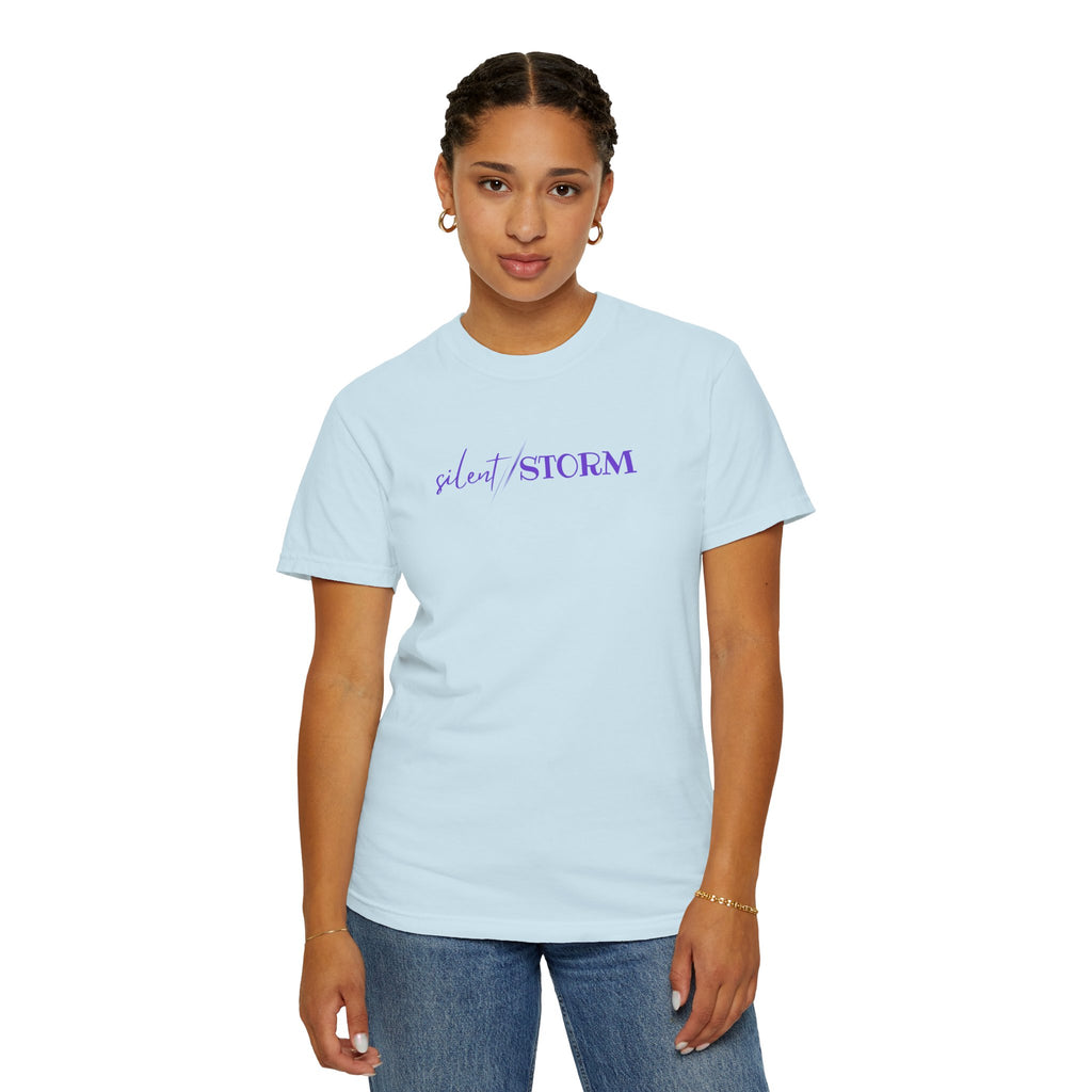 Silent Storm Unisex T-Shirt – Epilepsy Awareness Purple Statement Tee