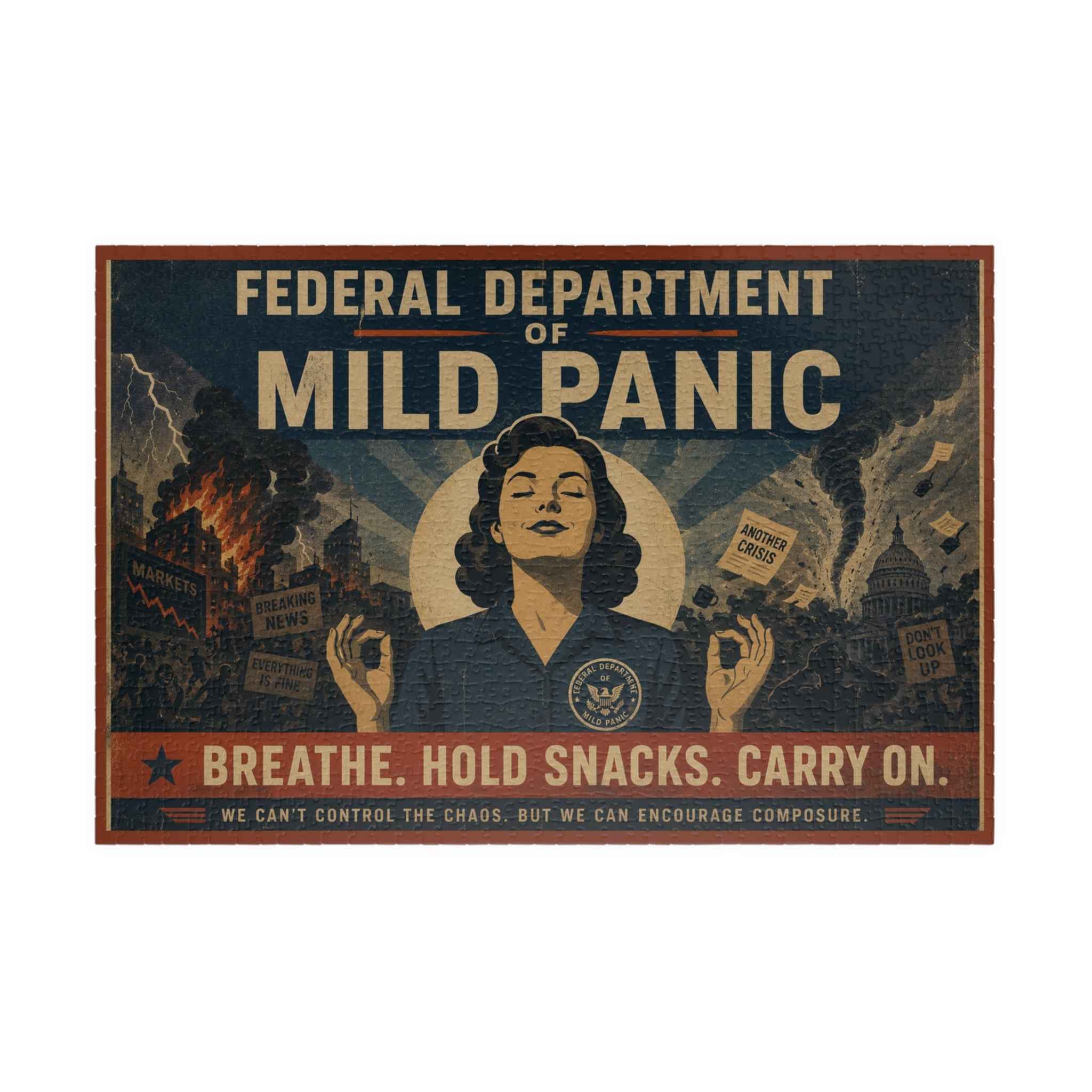 Federal Department of Mild Panic Puzzle | Funny Government Satire Jigsaw | 1014 Pieces