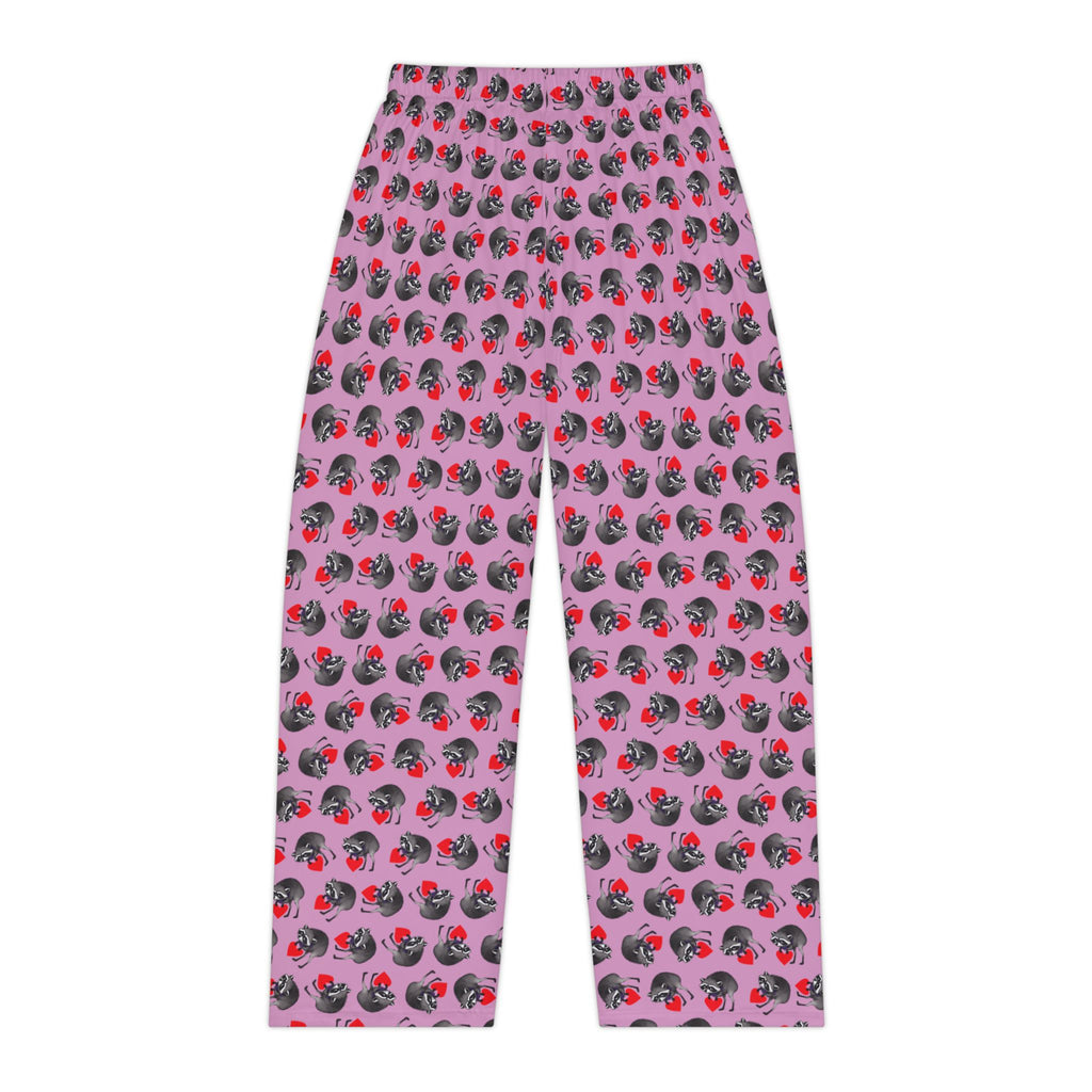 Jimothy Raccoon Pajama Pants: Pink Women’s Lounge Bottoms