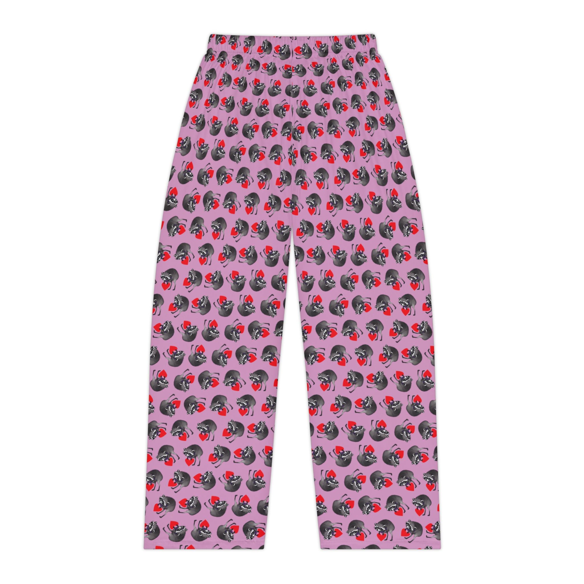 Jimothy Raccoon Pajama Pants: Pink Women’s Lounge Bottoms