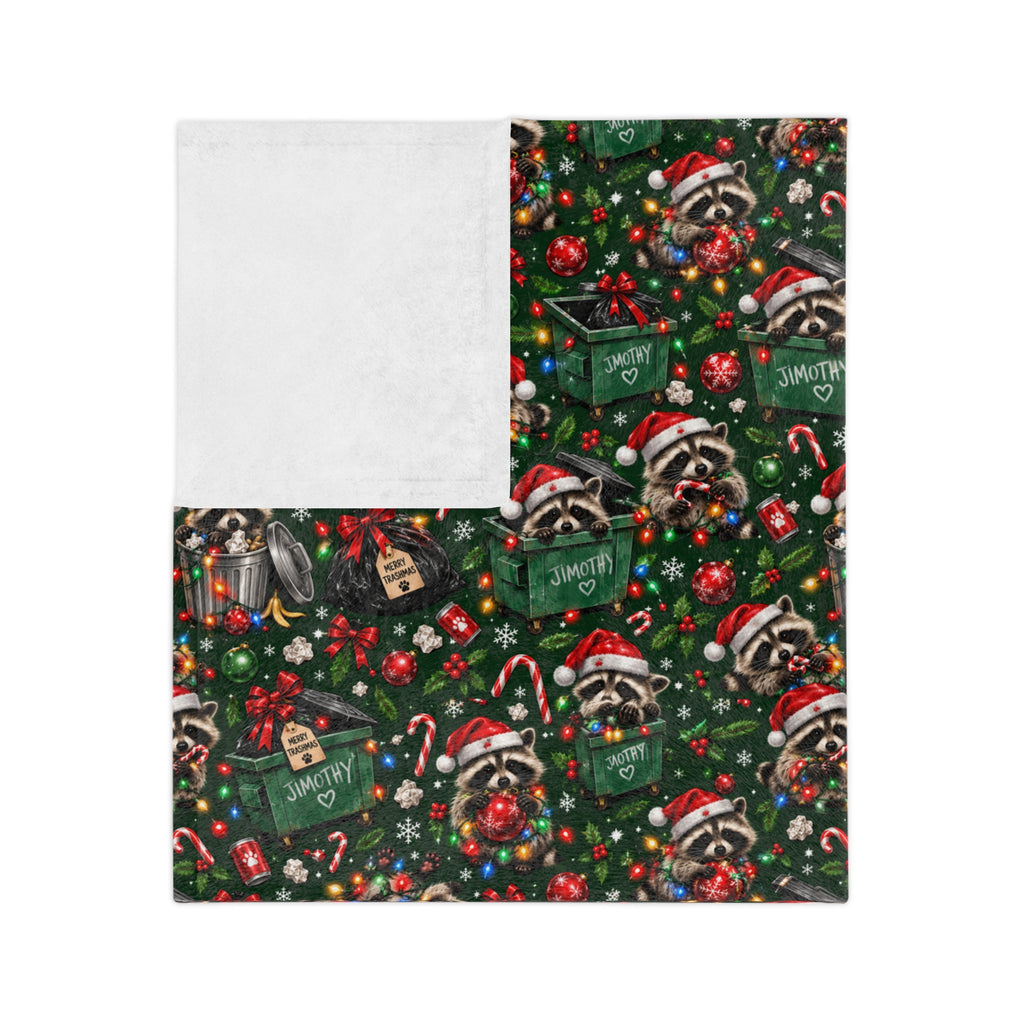 Jimothy’s Merry Trashmas Velveteen Plush Blanket