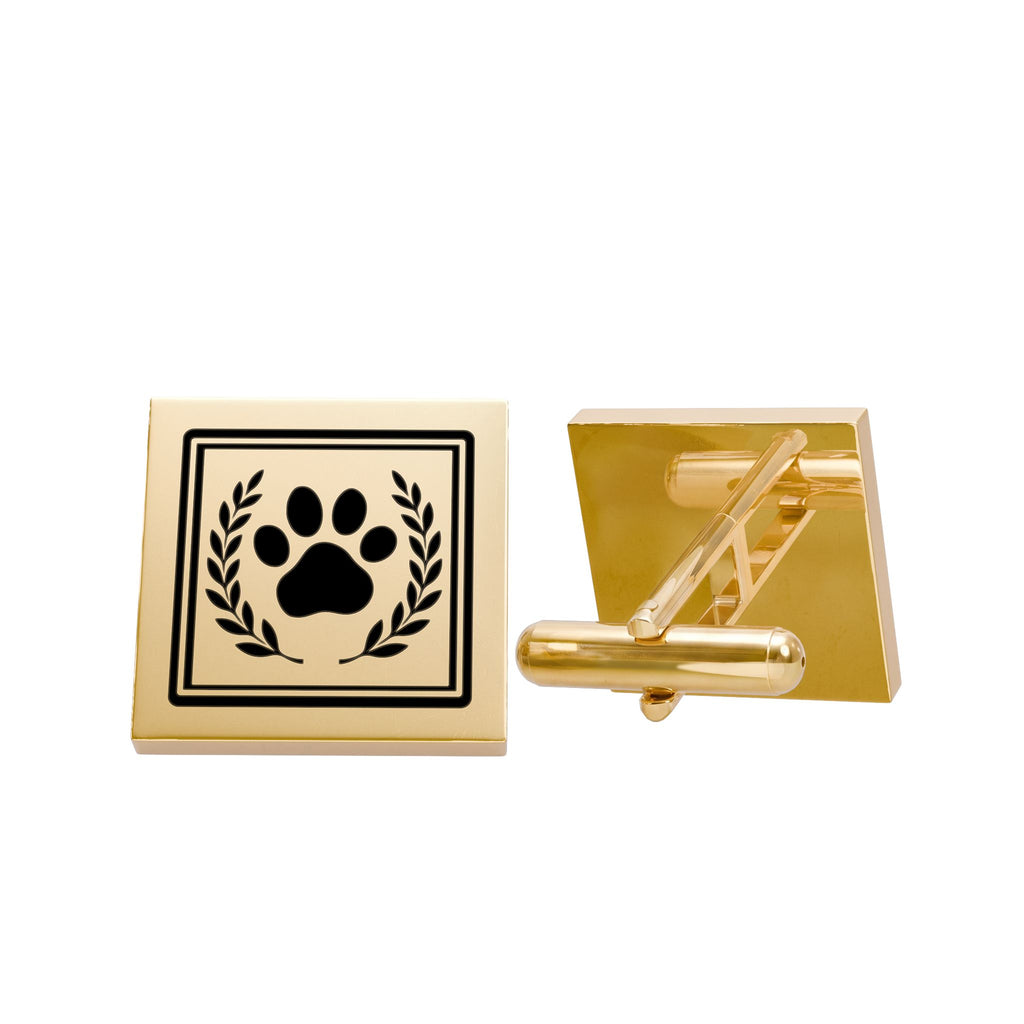 Silent Supervision Division Gold Cat Paw Cufflinks | Formal Cat Lover Accessories