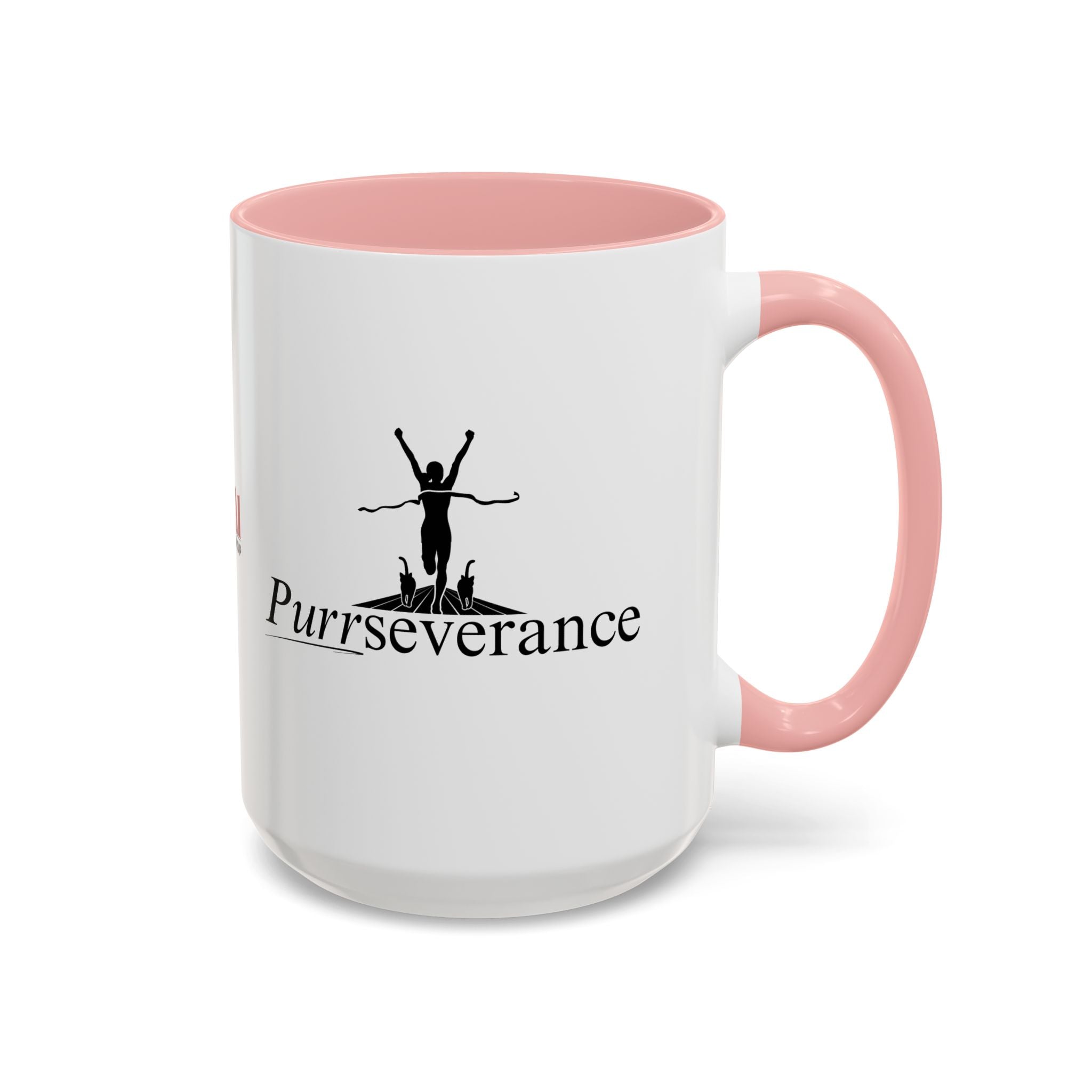 Photo depicting the ​Purrseverance Accent Coffee Mug (11, 15oz) from EpiAl's Shop.