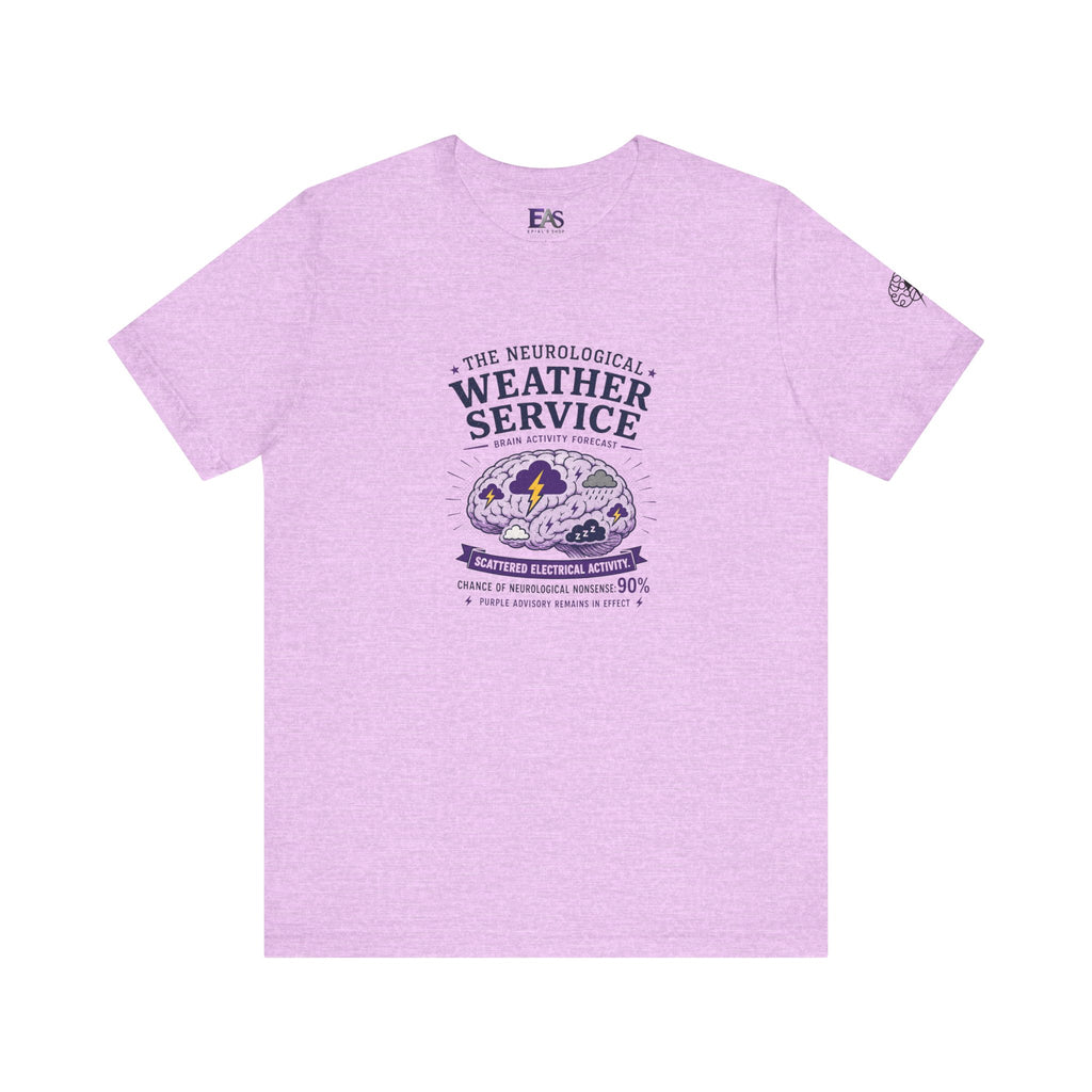 Neurological Weather Service Epilepsy Awareness T-Shirt | Brain Forecast Tee