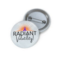 Radiant Volatility Epilepsy Awareness Pinback Button – Purple Ribbon Badge