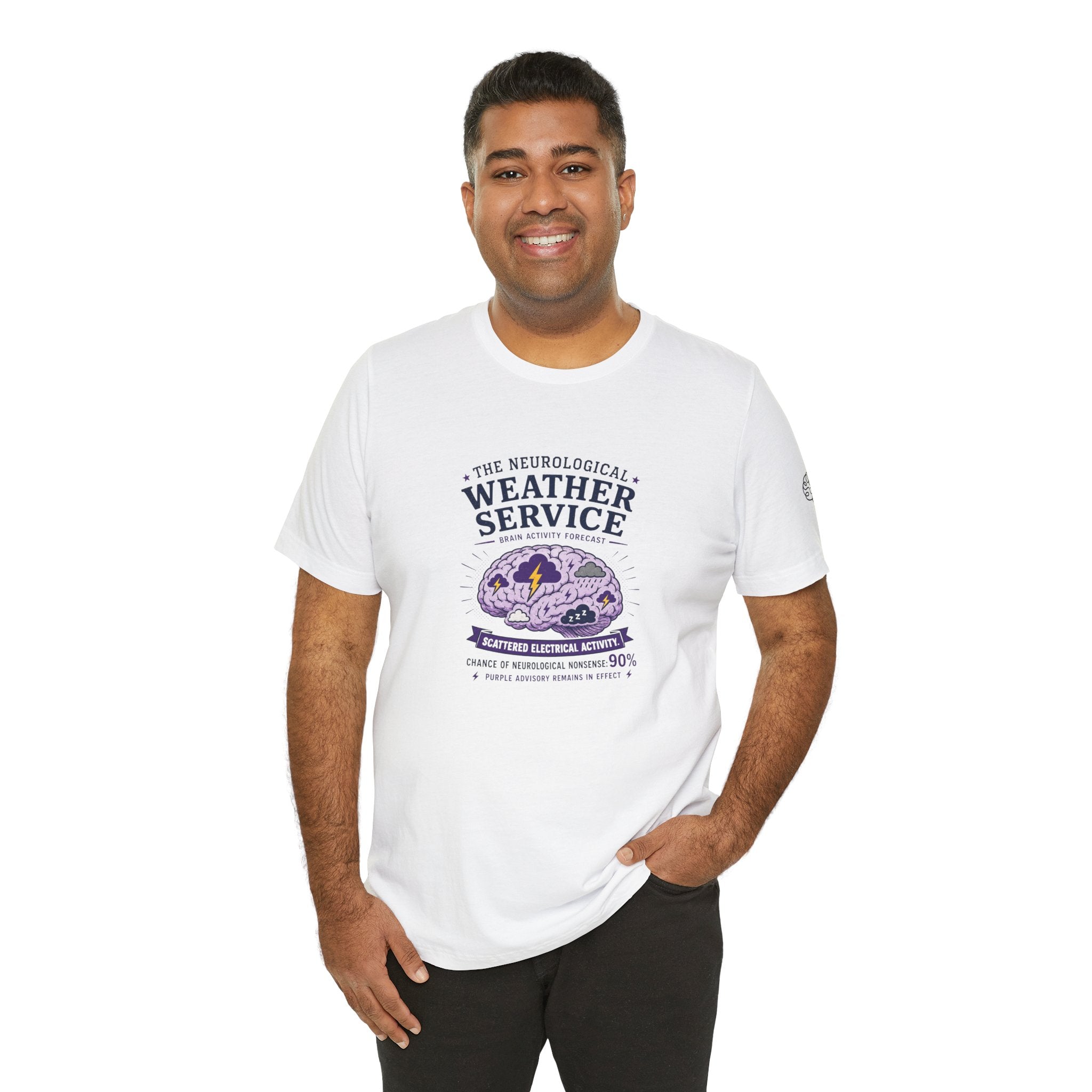 Neurological Weather Service Epilepsy Awareness T-Shirt | Brain Forecast Tee