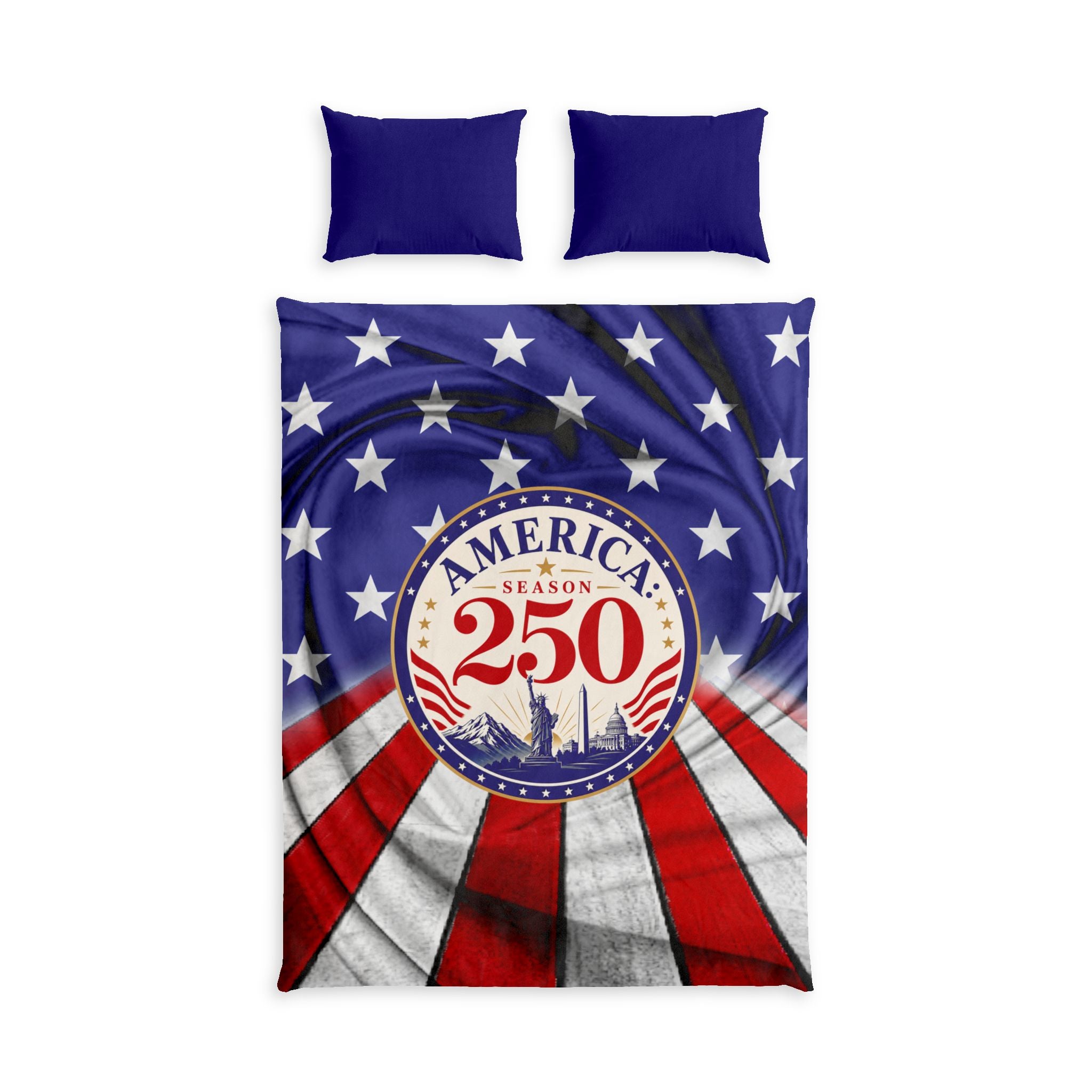 America 250 Cotton Duvet Cover Set | Patriotic Commemorative Bedding Set