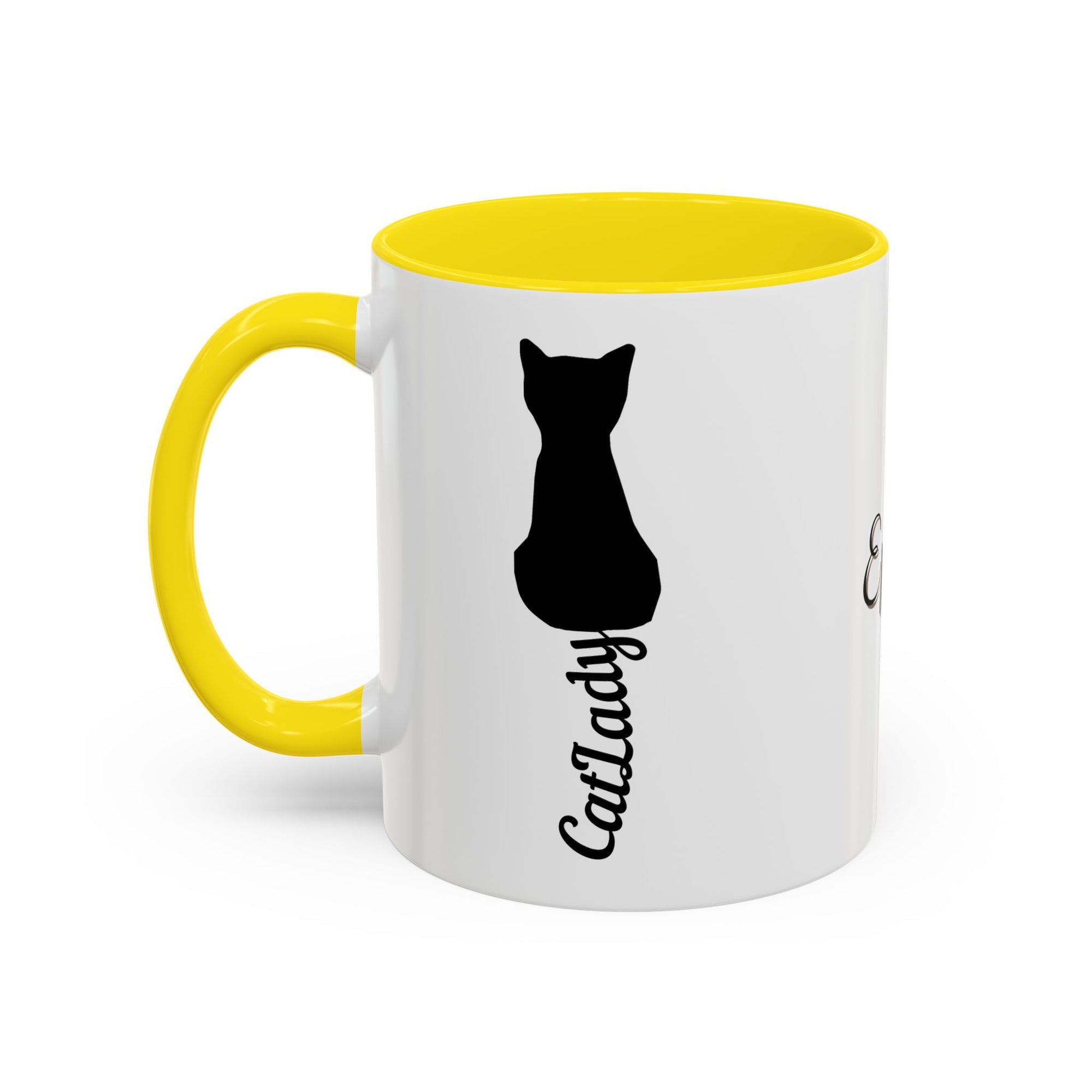 Cursive Tail Cat Lady Coffee Mug, Gift for Cat Lovers