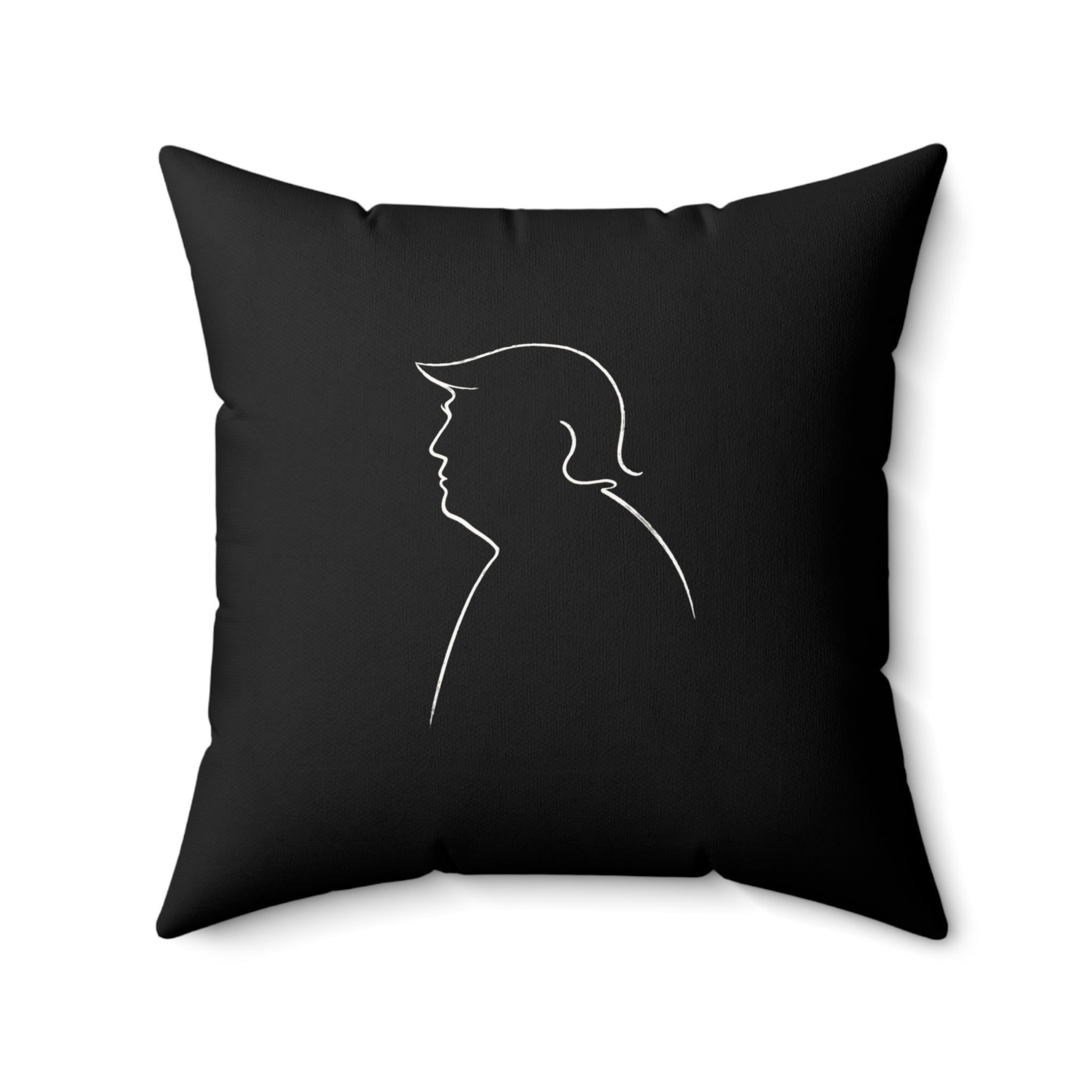 Single-Line Portrait Suede Throw Pillow | Modern Graphic Accent Cushion