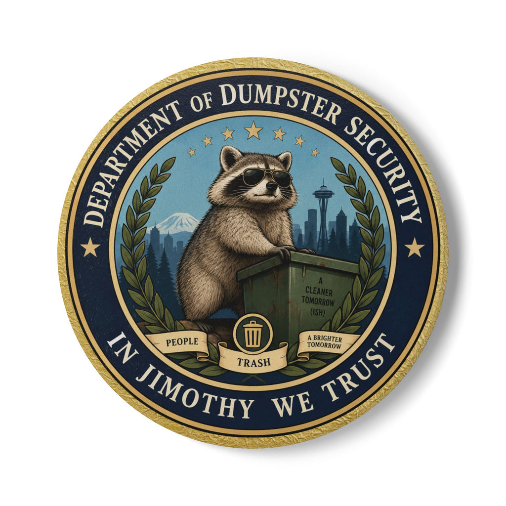 Department of Dumpster Security Jimothy Ceramic Coaster