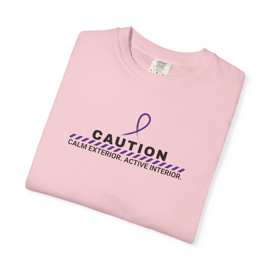 Caution: Calm Exterior. Active Interior. – Epilepsy Awareness T-Shirt