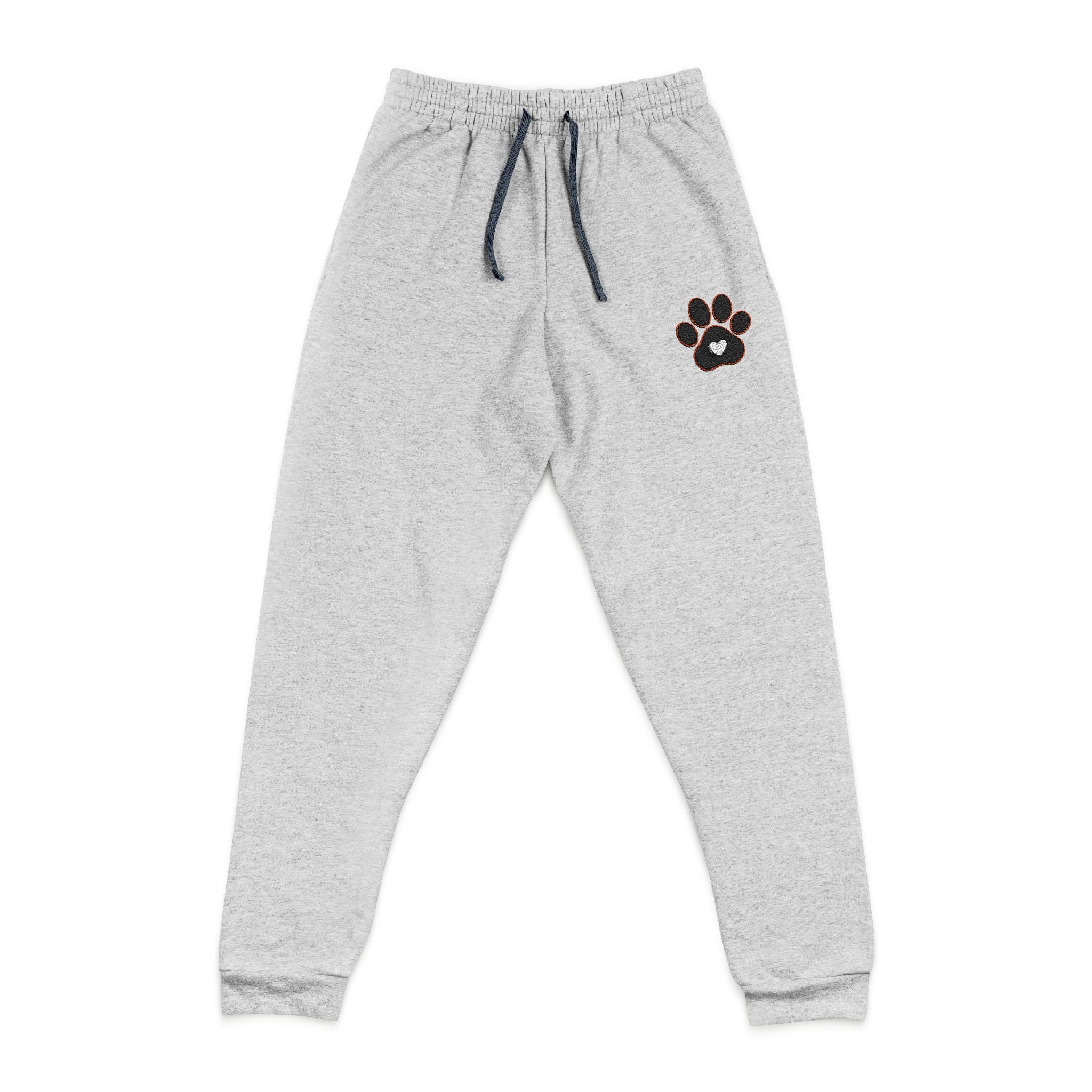 Paw Heart Embroidered Fleece Joggers