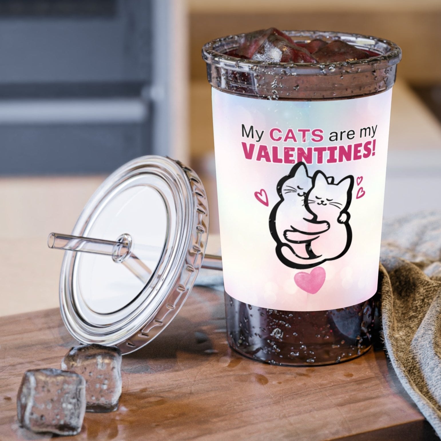 My Cats are my Valentines Suave Acrylic Cup - EpiAl's Shop