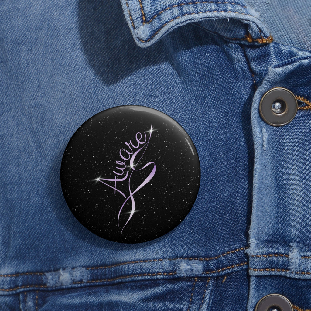 Aware | Cosmic Epilepsy Awareness Pinback Button