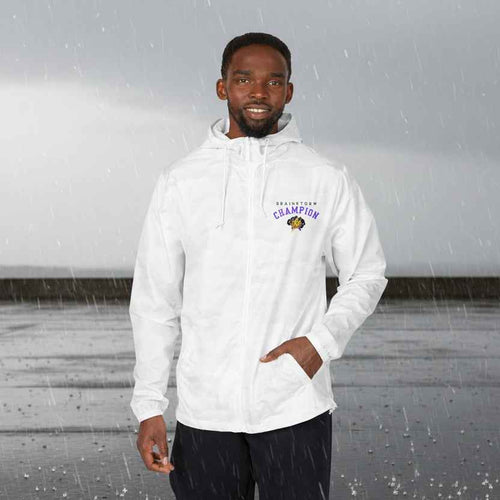 Brainstorm Champion Lightweight Windbreaker – White Camo Rain Jacket