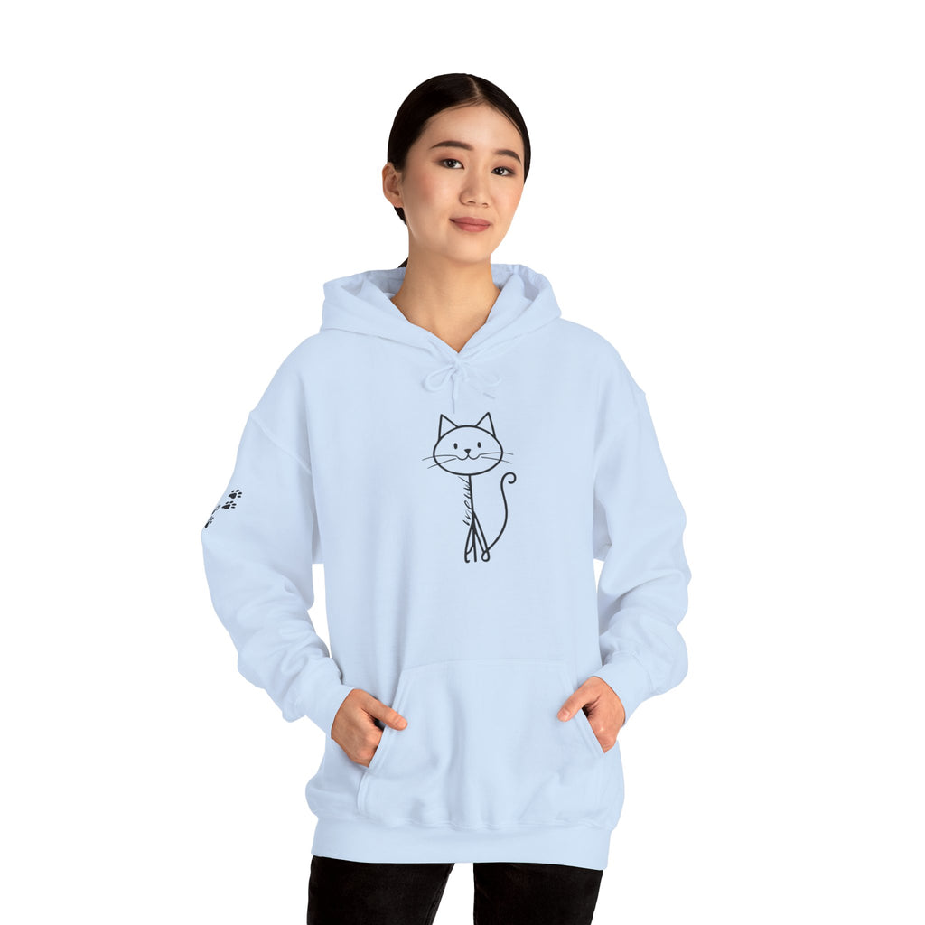 Cozy Stick Cat Lover Hoodie