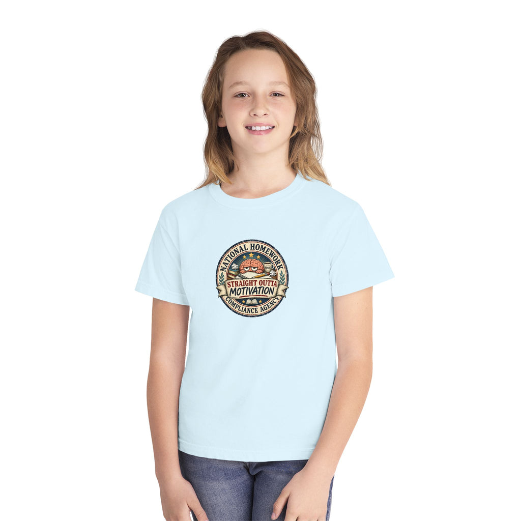 National Homework Compliance Agency Straight Outta Motivation Kids T-Shirt