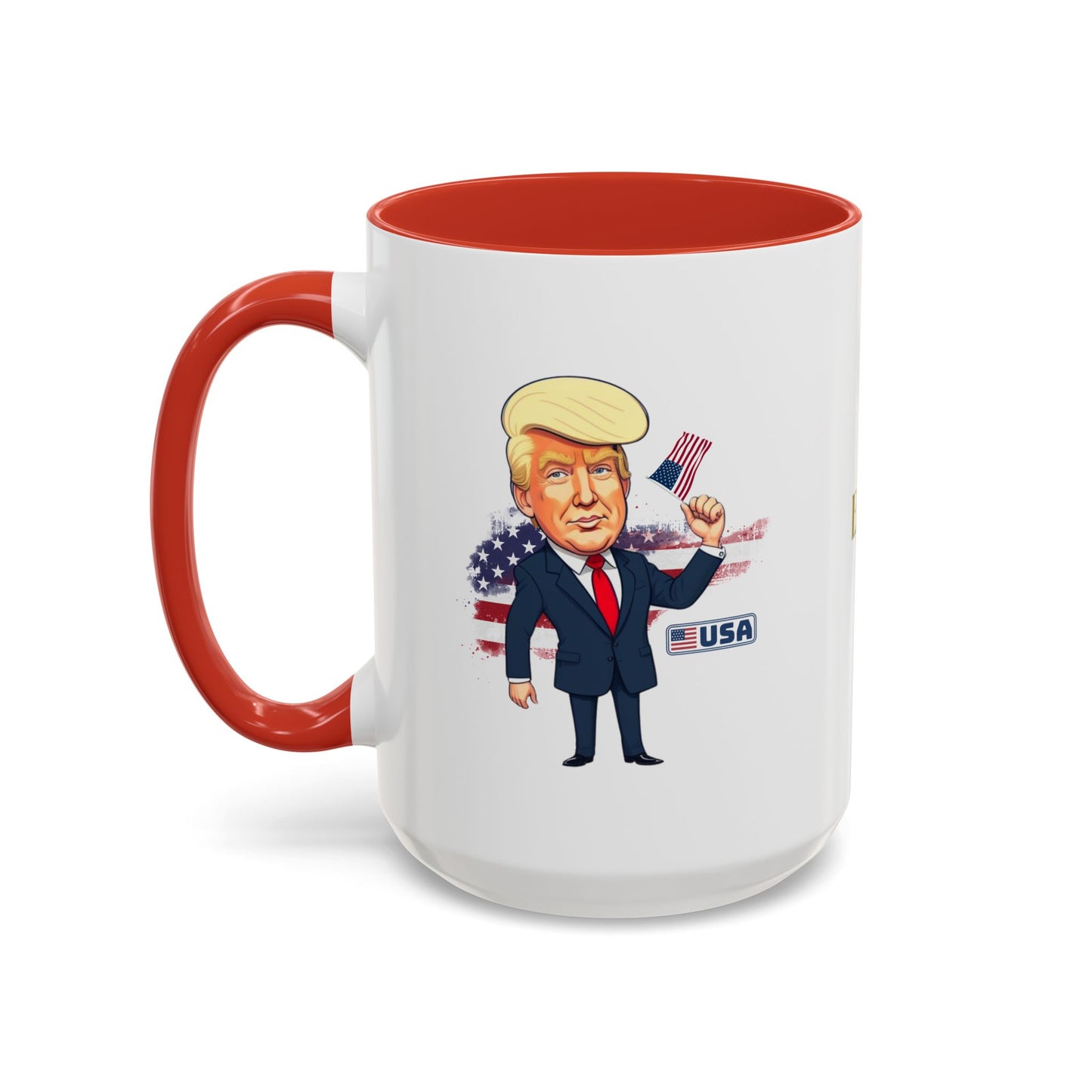 Flag Waving Trump USA Coffee Mug
